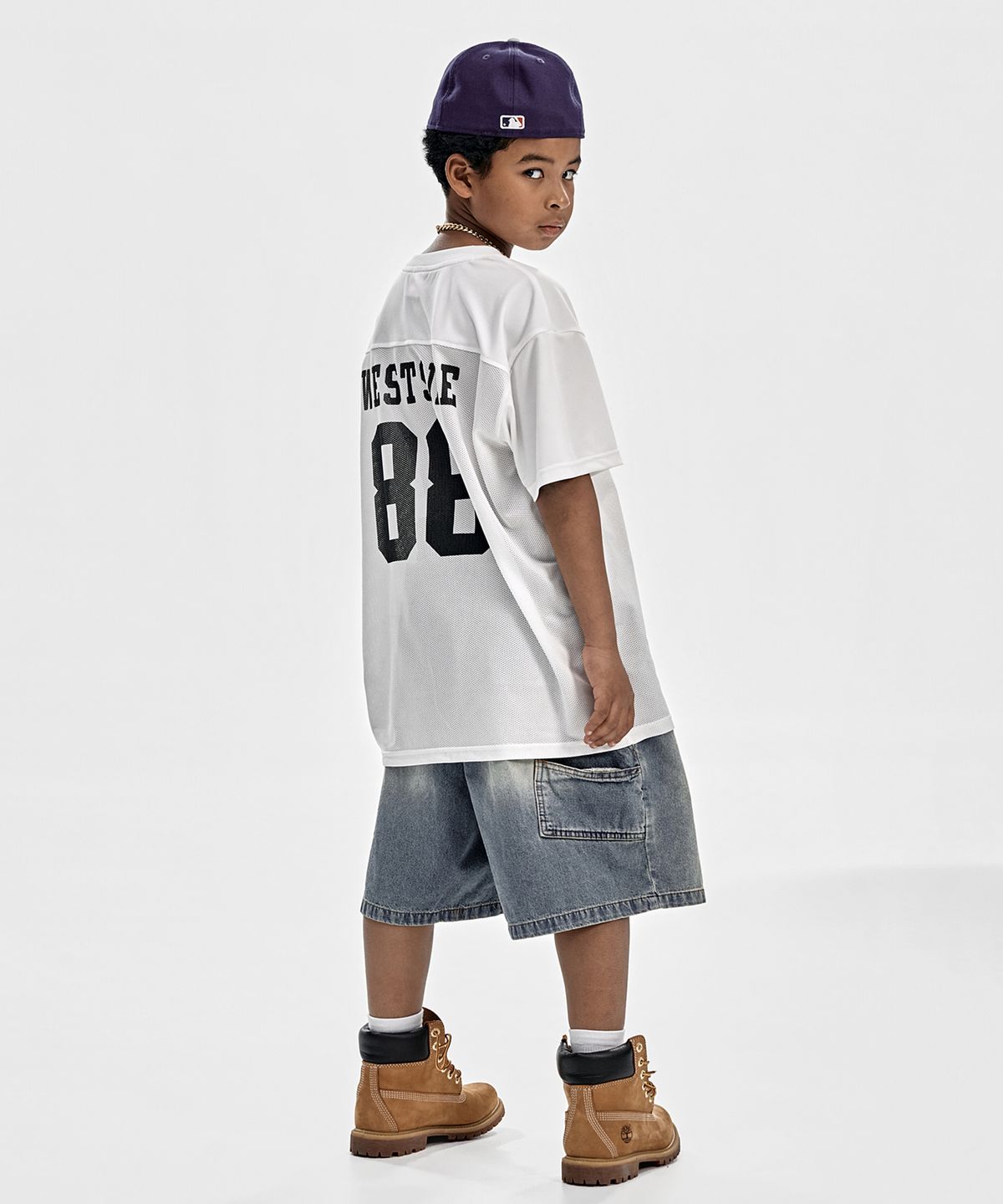 테이크이지 키즈(TAKEASY KIDS) 믹스드 매쉬 오버 저지 (화이트)