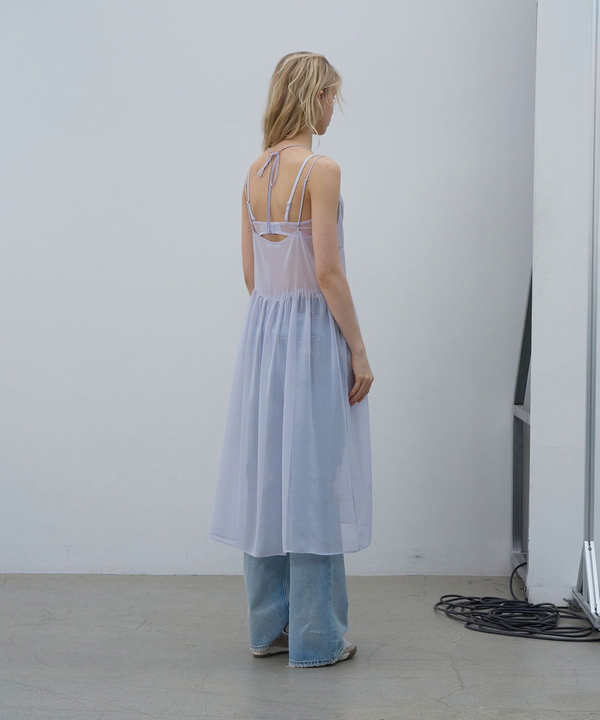 엘씨디씨티엠(LCDC™) MESH FRILL DRESS (LAVENDER)