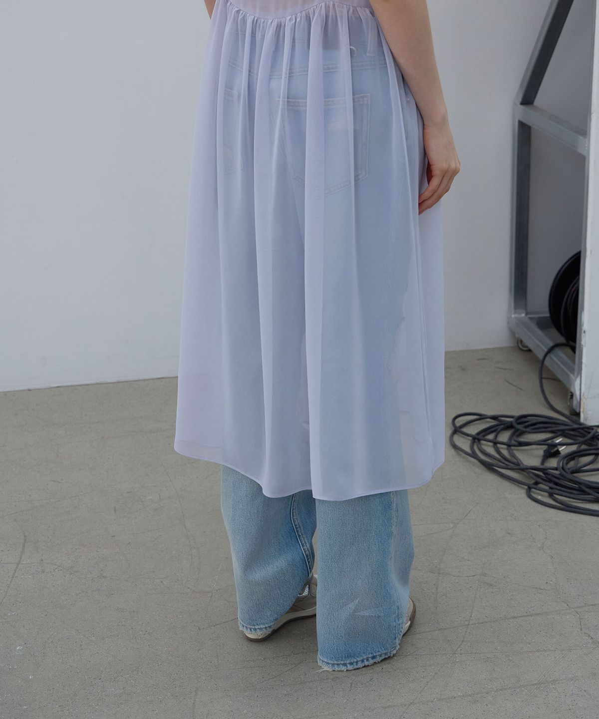 엘씨디씨티엠(LCDC™) MESH FRILL DRESS (LAVENDER)