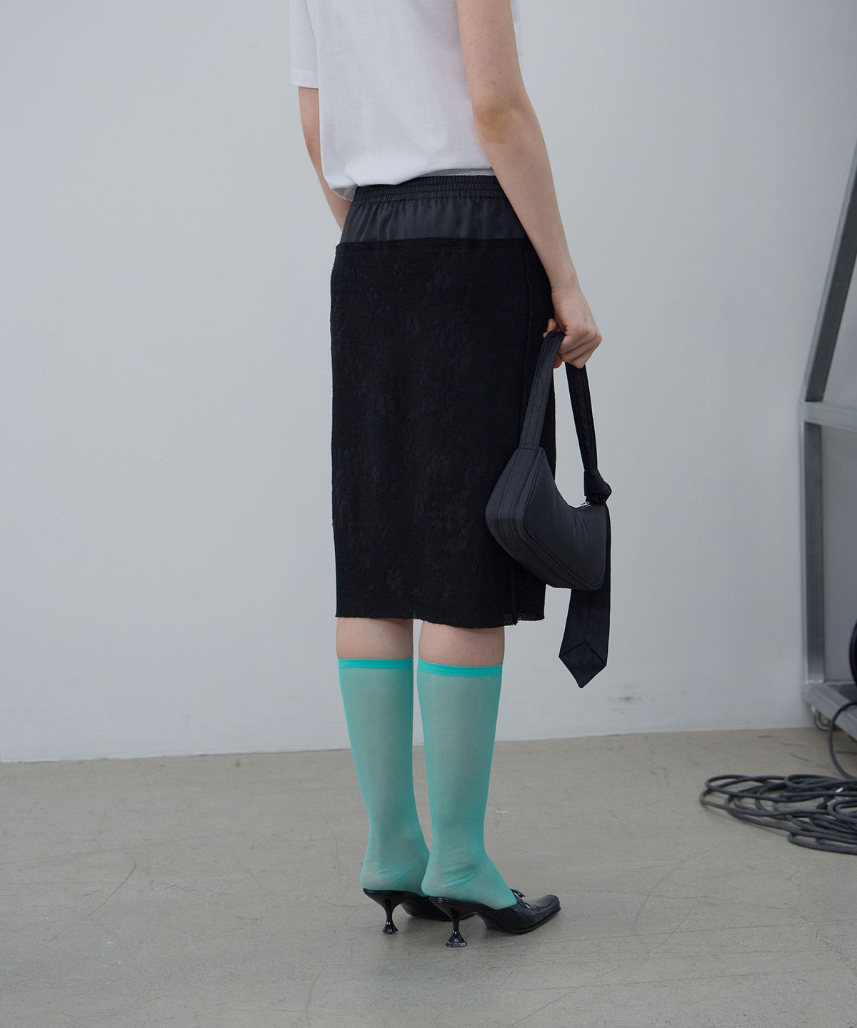 엘씨디씨티엠(LCDC™) SHEER LACE SKIRT (BLACK)