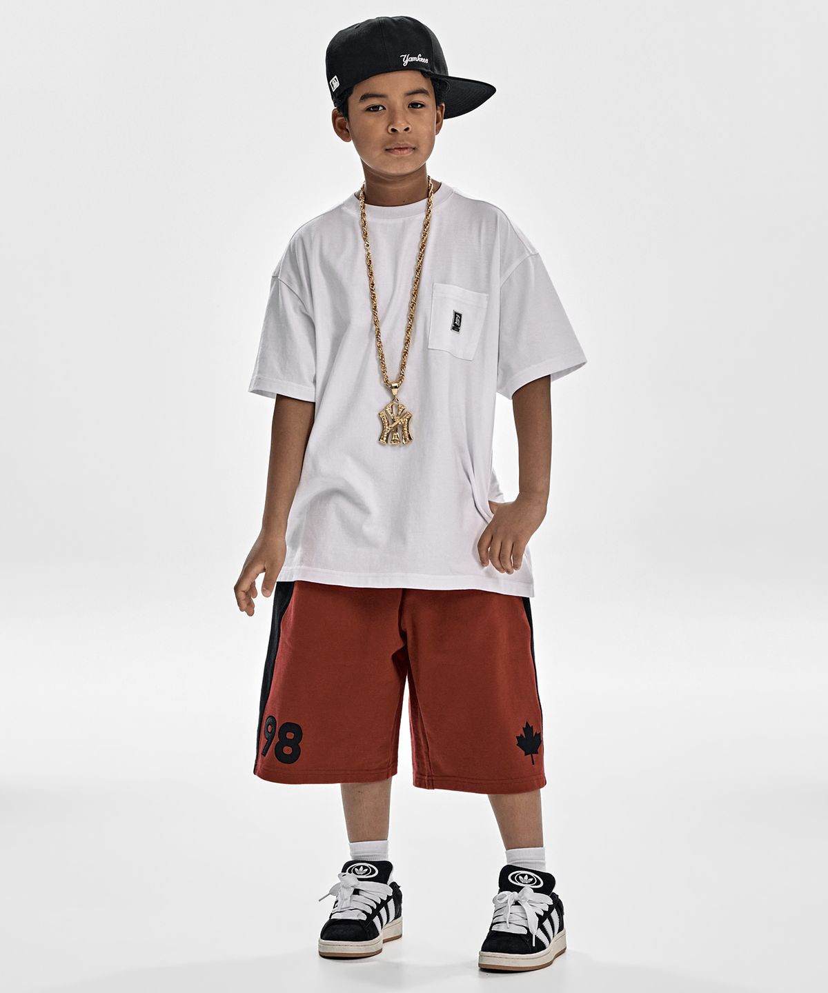 테이크이지 키즈(TAKEASY KIDS) 자이언트핏 포켓 티셔츠 (화이트)