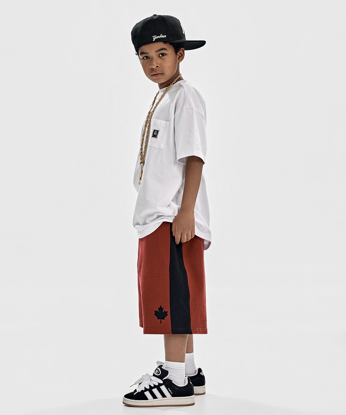 테이크이지 키즈(TAKEASY KIDS) 자이언트핏 포켓 티셔츠 (화이트)