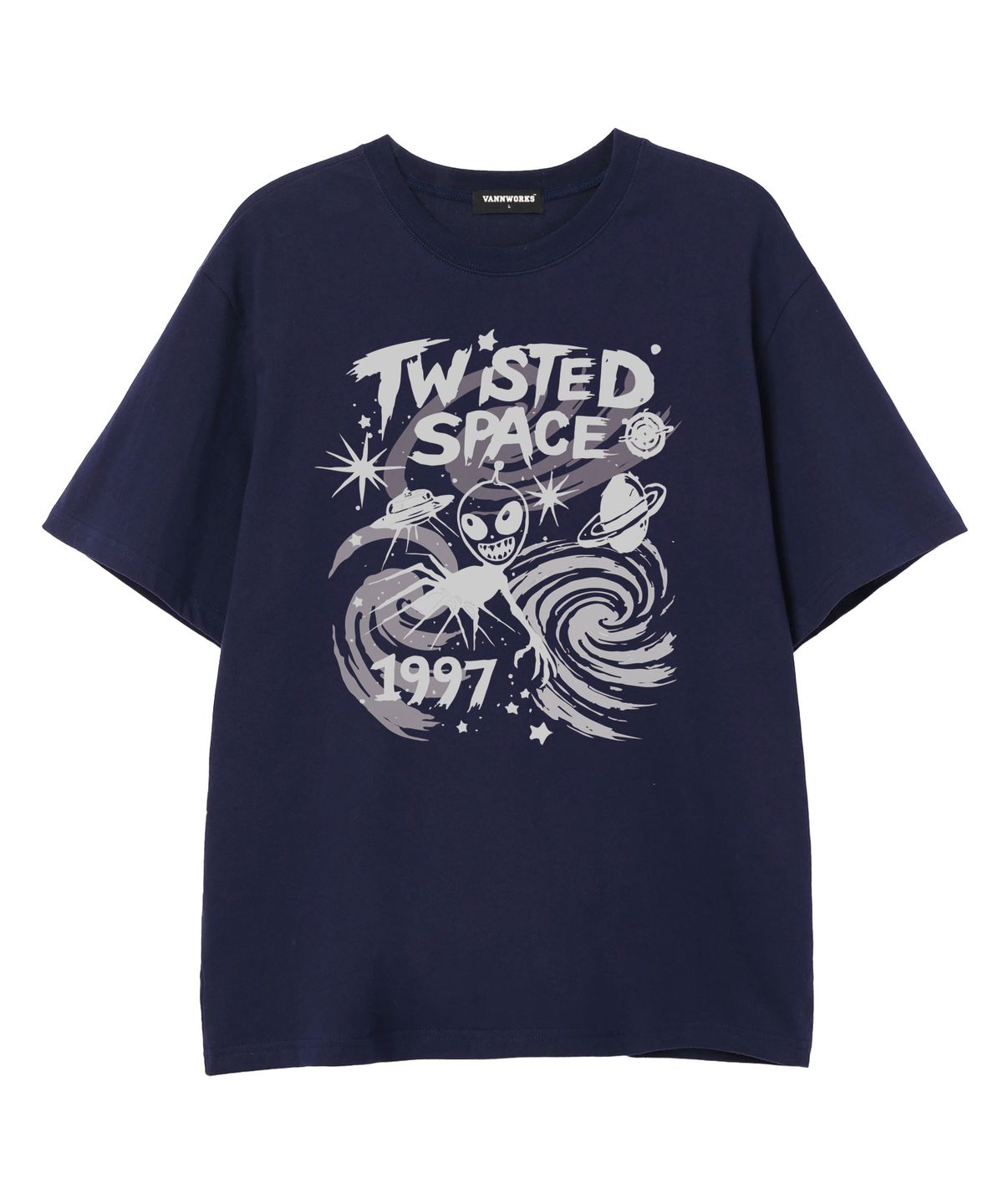 밴웍스(VANNWORKS) TWIST SPACE 반팔 티셔츠 (VS0226) 네이비