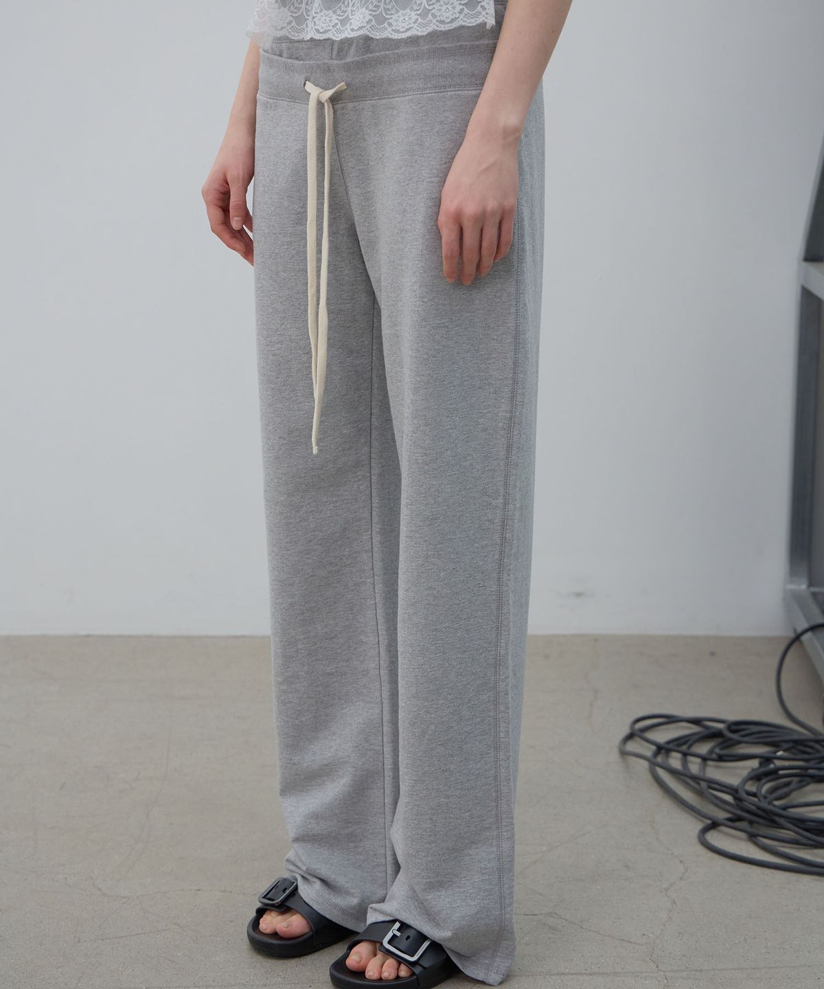 엘씨디씨티엠(LCDC™) DOUBLE WAIST JERSEY PANTS (MELANGE GREY)
