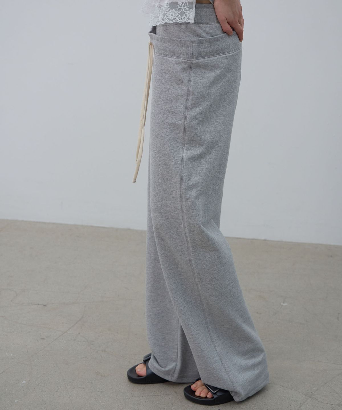 엘씨디씨티엠(LCDC™) DOUBLE WAIST JERSEY PANTS (MELANGE GREY)