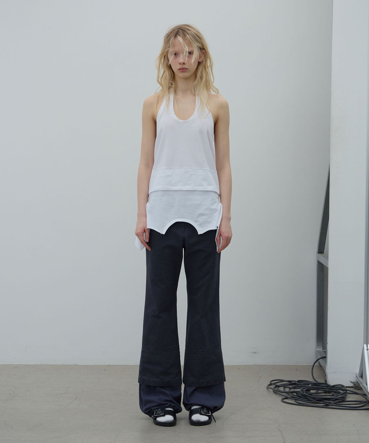엘씨디씨티엠(LCDC™) LAYERED HEM STRING PANTS (DARK NAVY)