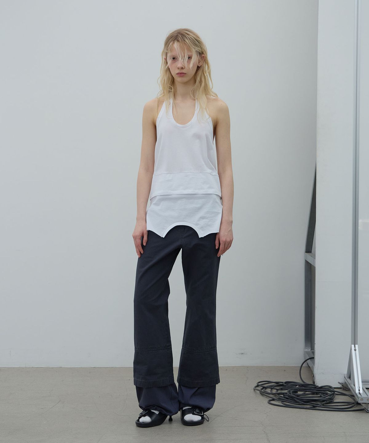 엘씨디씨티엠(LCDC™) LAYERED HEM STRING PANTS (DARK NAVY)