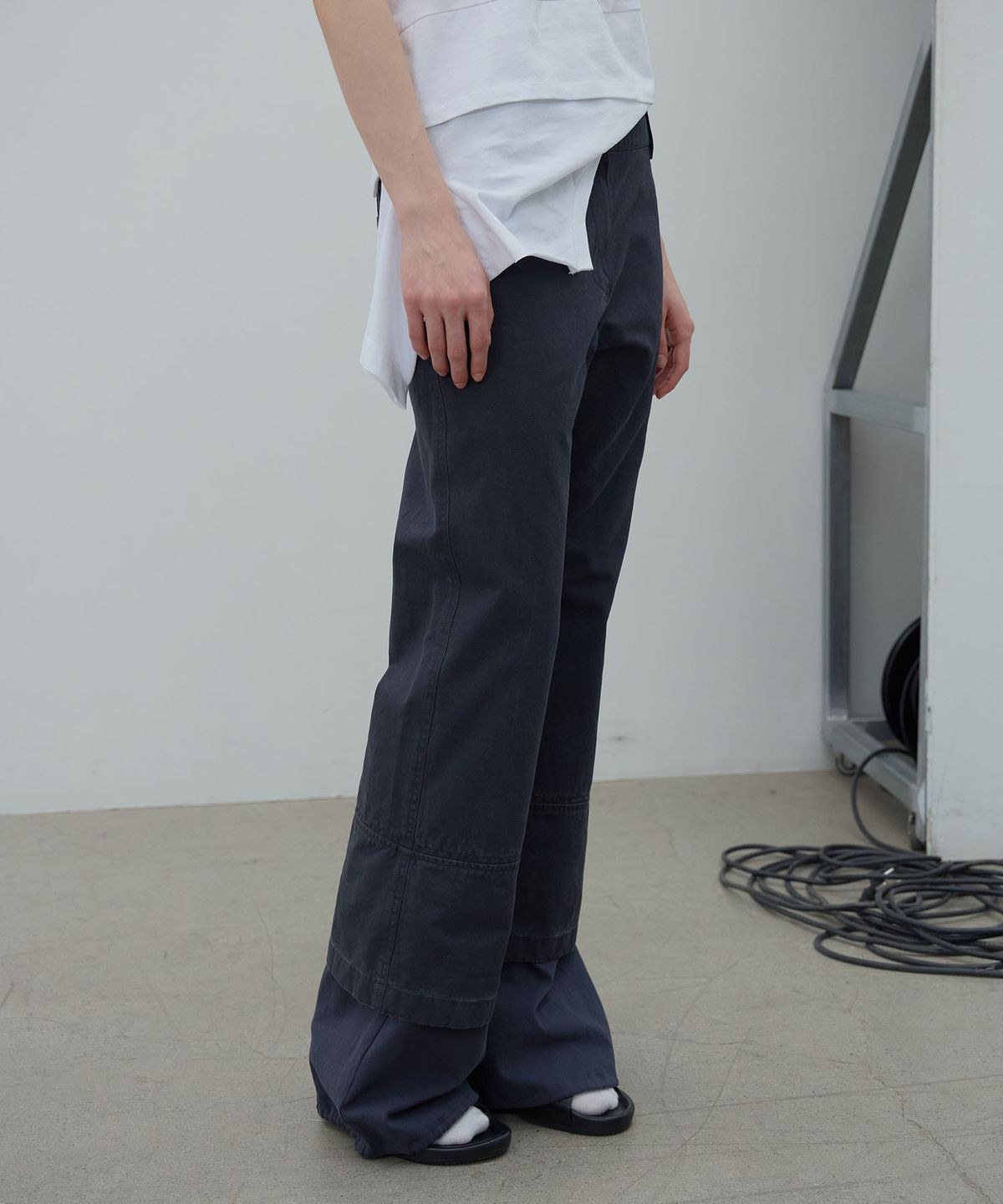 엘씨디씨티엠(LCDC™) LAYERED HEM STRING PANTS (DARK NAVY)