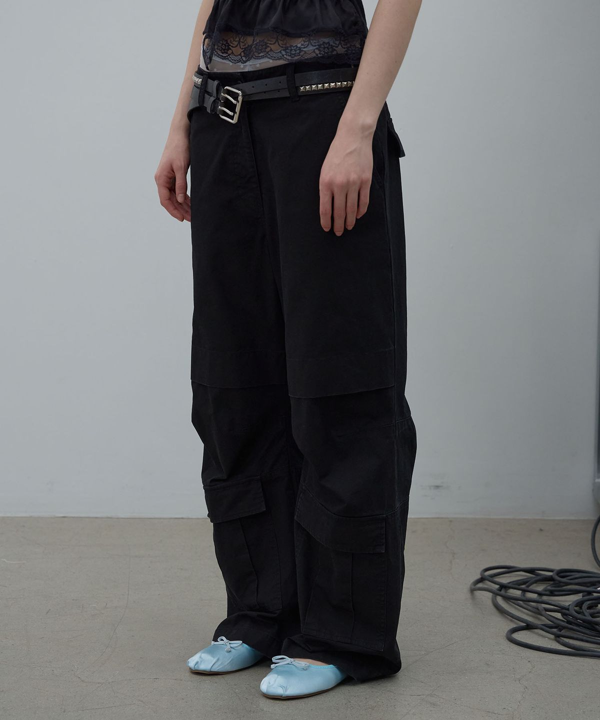 엘씨디씨티엠(LCDC™) LOW POCKET CARGO PANTS (BLACK)