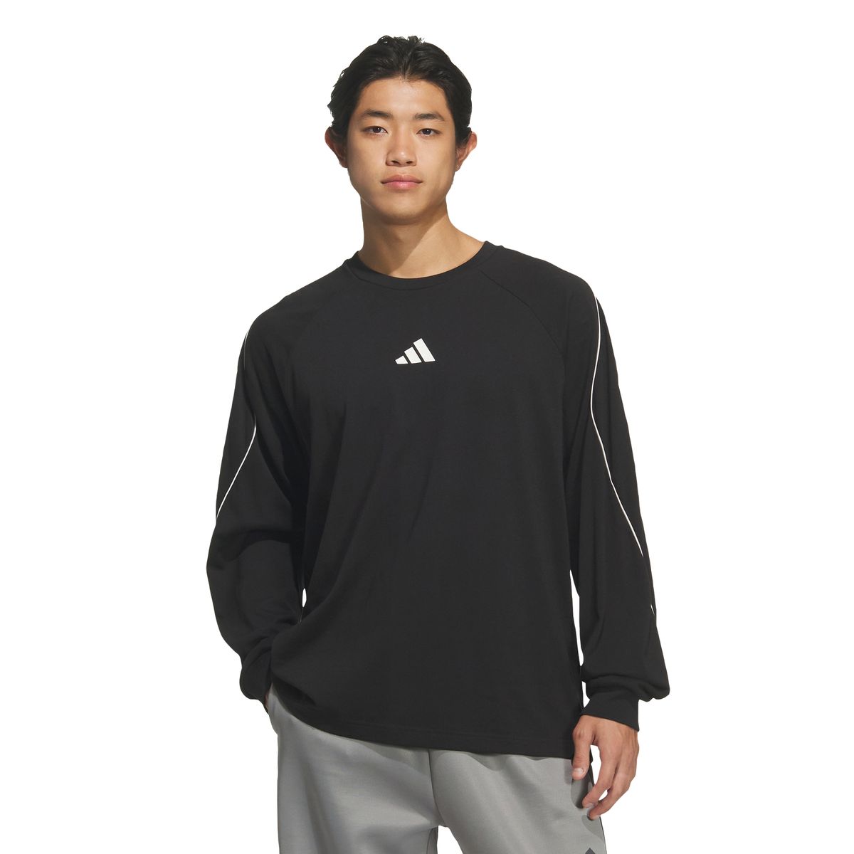 아디다스(ADIDAS) 스타디움 루스 핏 롱 슬리브 티셔츠 KG7397