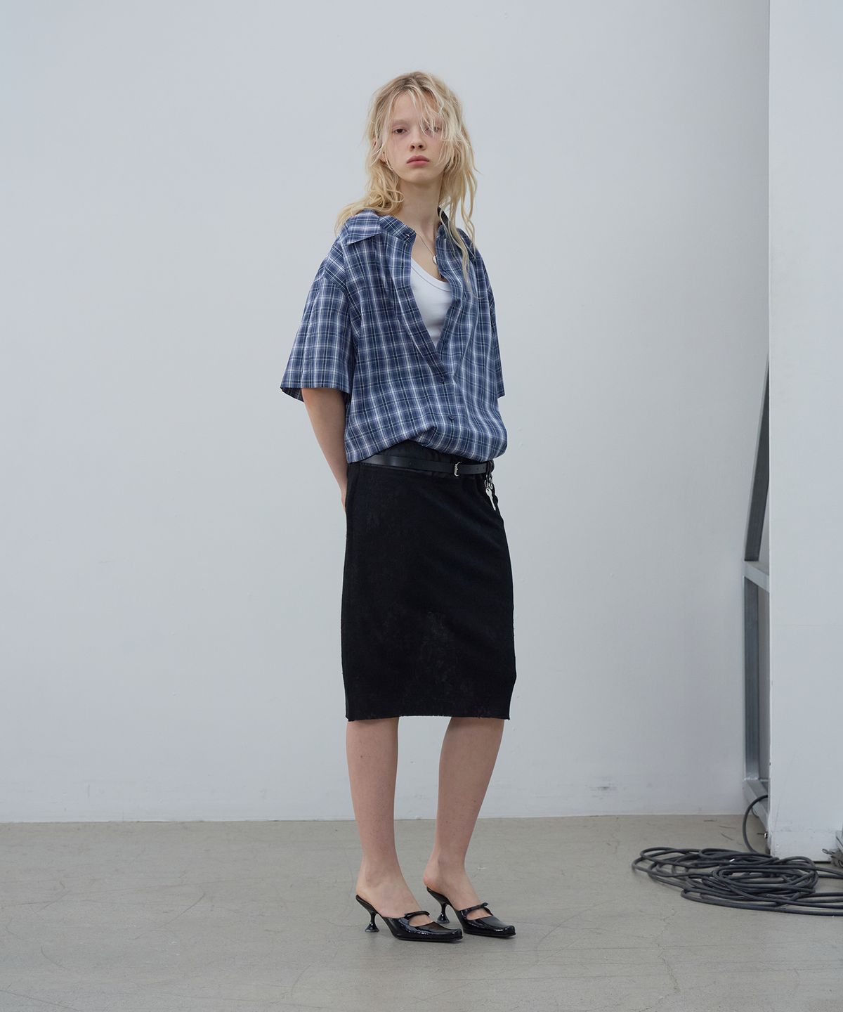 엘씨디씨티엠(LCDC™) MULTI-WAY DUAL CHECK SHIRT (BLUE)