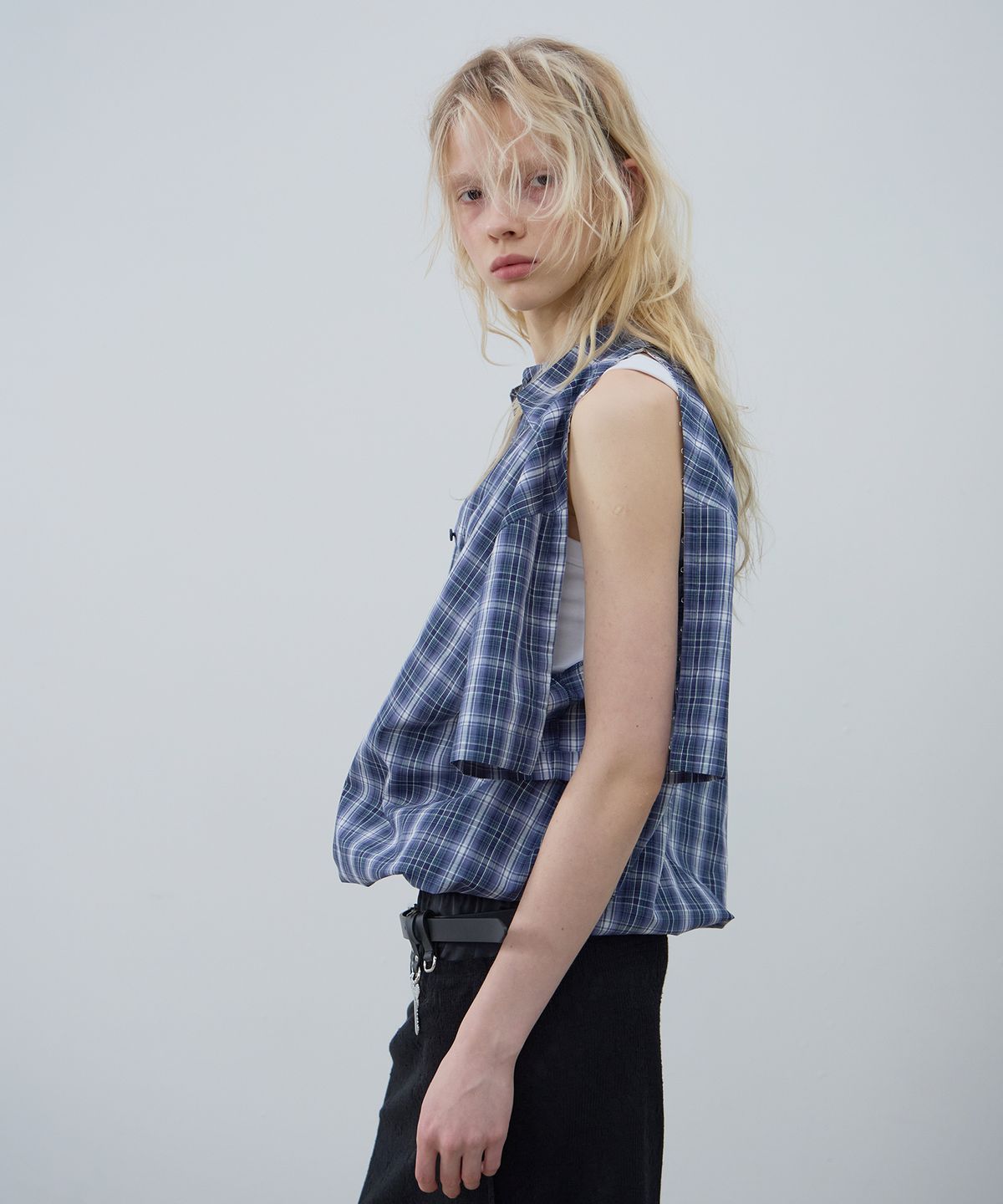 엘씨디씨티엠(LCDC™) MULTI-WAY DUAL CHECK SHIRT (BLUE)