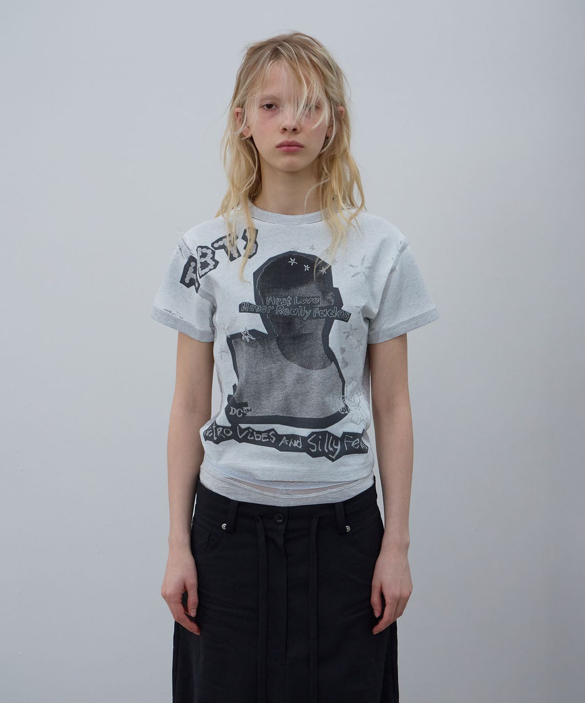 엘씨디씨티엠(LCDC™) PRINTED T-SHIRT (MELANGE GREY)