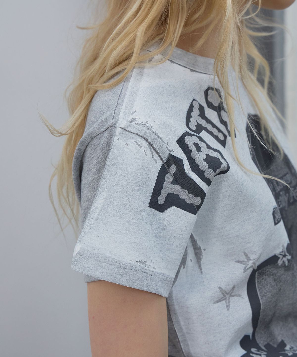 엘씨디씨티엠(LCDC™) PRINTED T-SHIRT (MELANGE GREY)