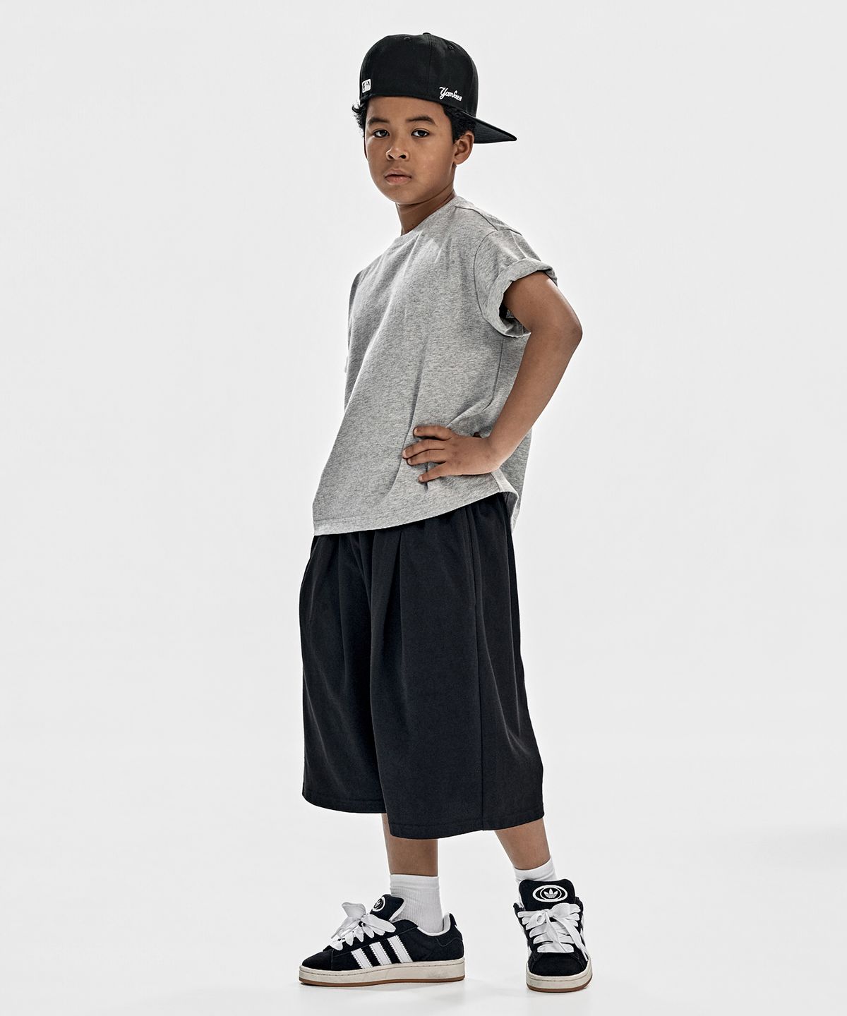 테이크이지 키즈(TAKEASY KIDS) [기획] (코튼16수) 솔리드 크롭 티셔츠 - 3 COLOR