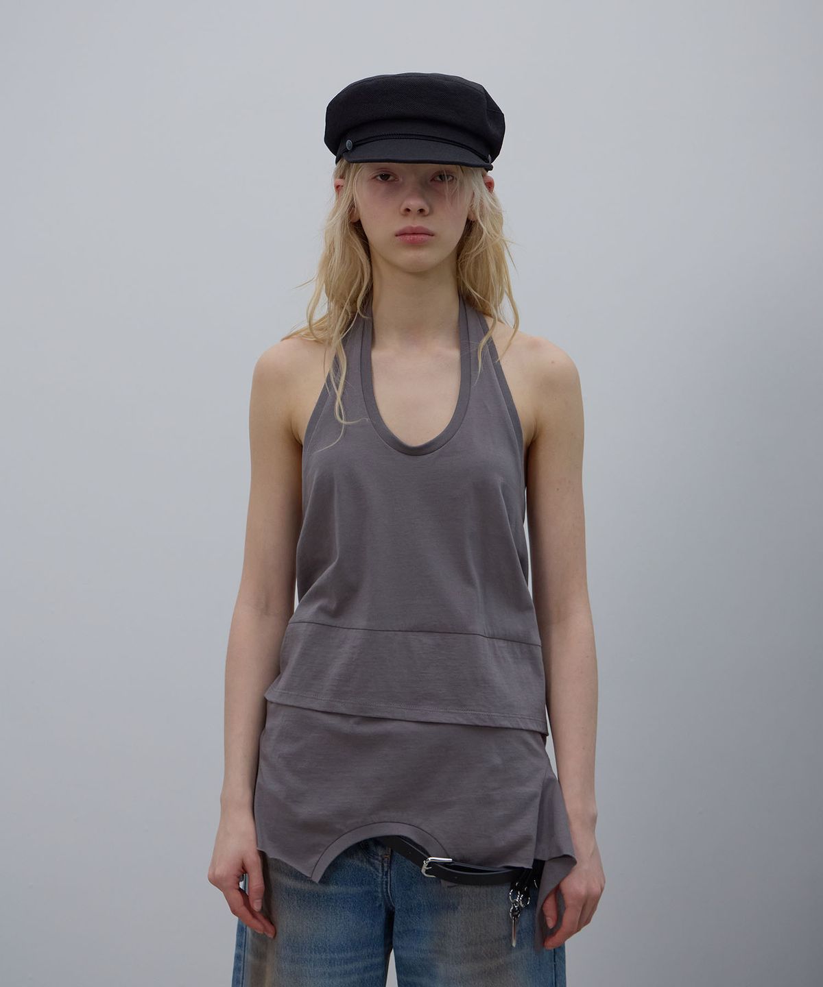 엘씨디씨티엠(LCDC™) SUMMER HALTER TOP (DARK GREY)
