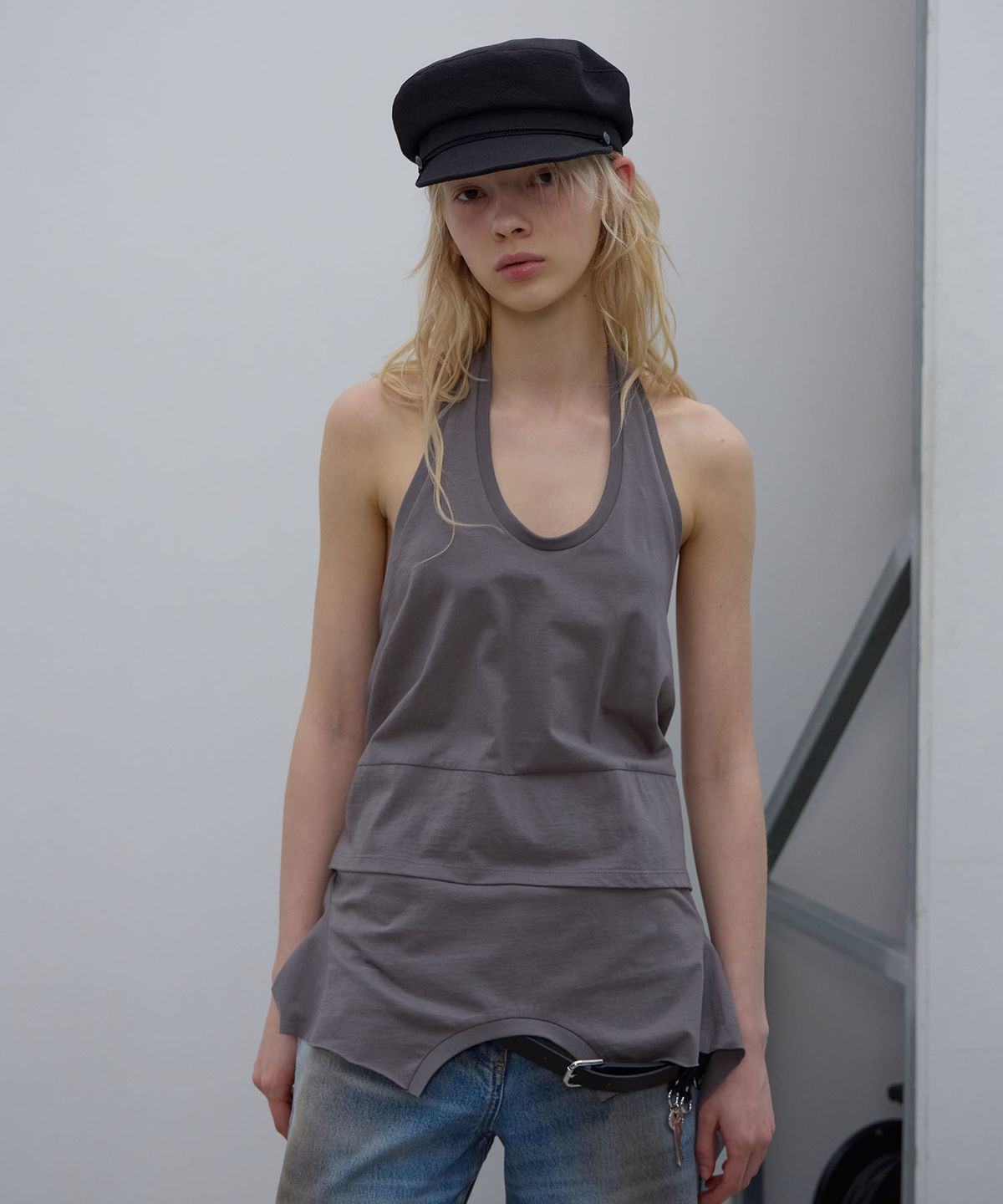 엘씨디씨티엠(LCDC™) SUMMER HALTER TOP (DARK GREY)
