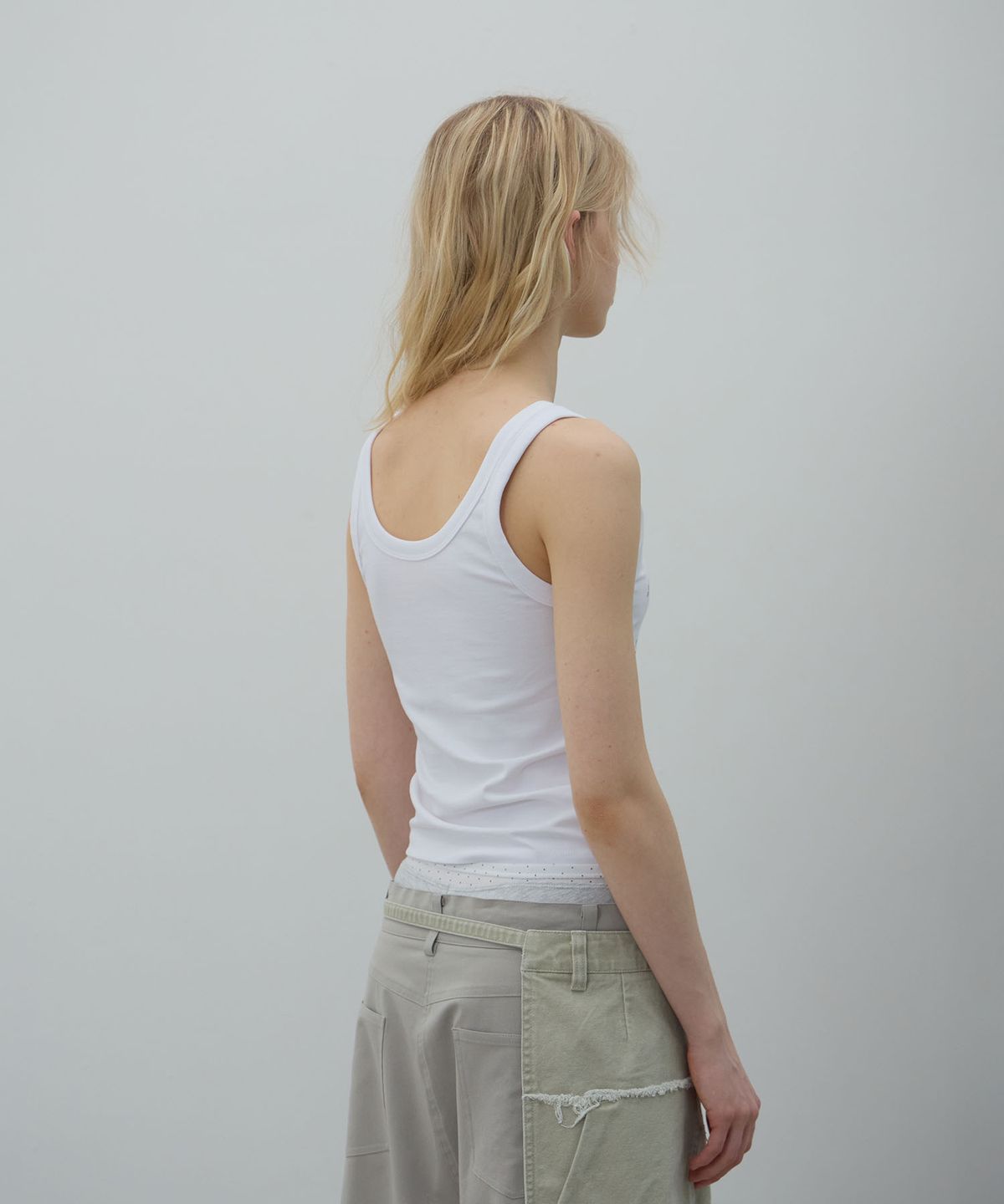 엘씨디씨티엠(LCDC™) SPLIT GRAPHIC TANK TOP (WHITE)