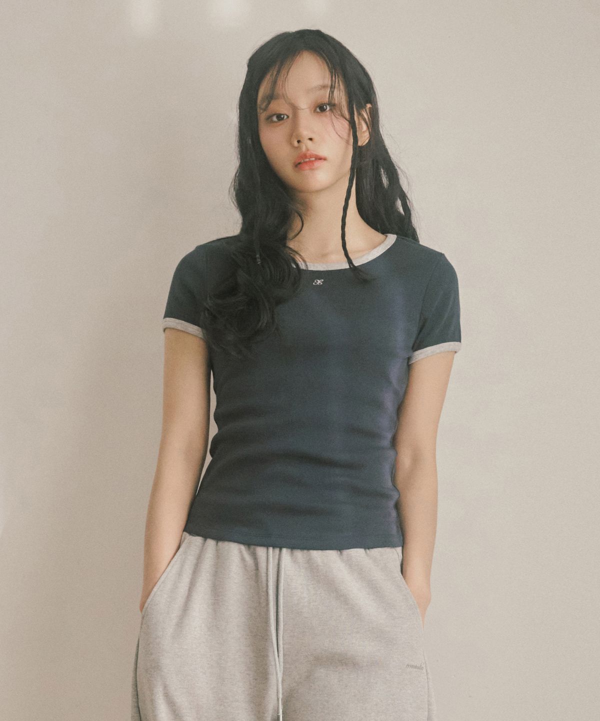 1993스튜디오(1993STUDIO) W 베이직 링거 티셔츠 (3colors)