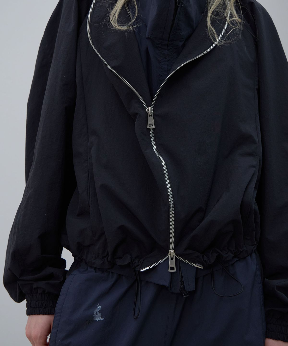 엘씨디씨티엠(LCDC™) OVERLAY ZIP-UP JACKET (BLACK)