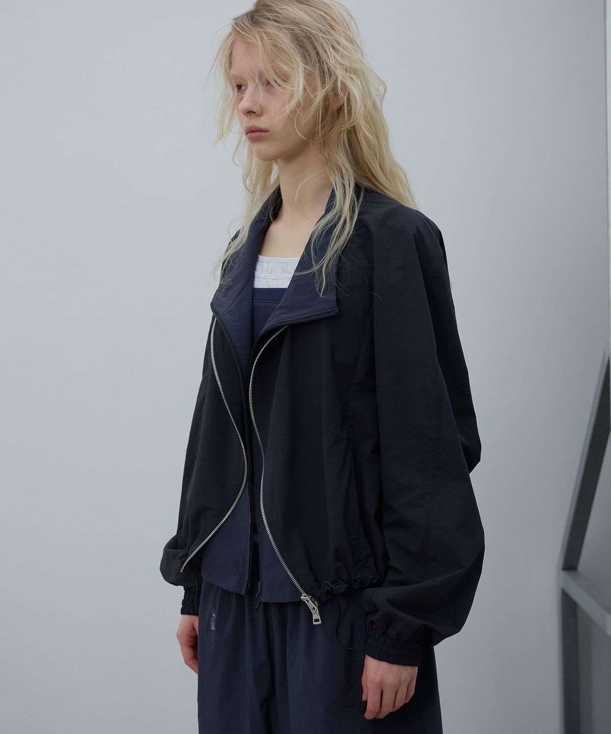 엘씨디씨티엠(LCDC™) OVERLAY ZIP-UP JACKET (BLACK)