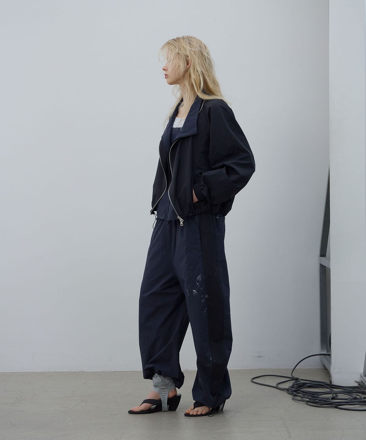 엘씨디씨티엠(LCDC™) OVERLAY ZIP-UP JACKET (BLACK)