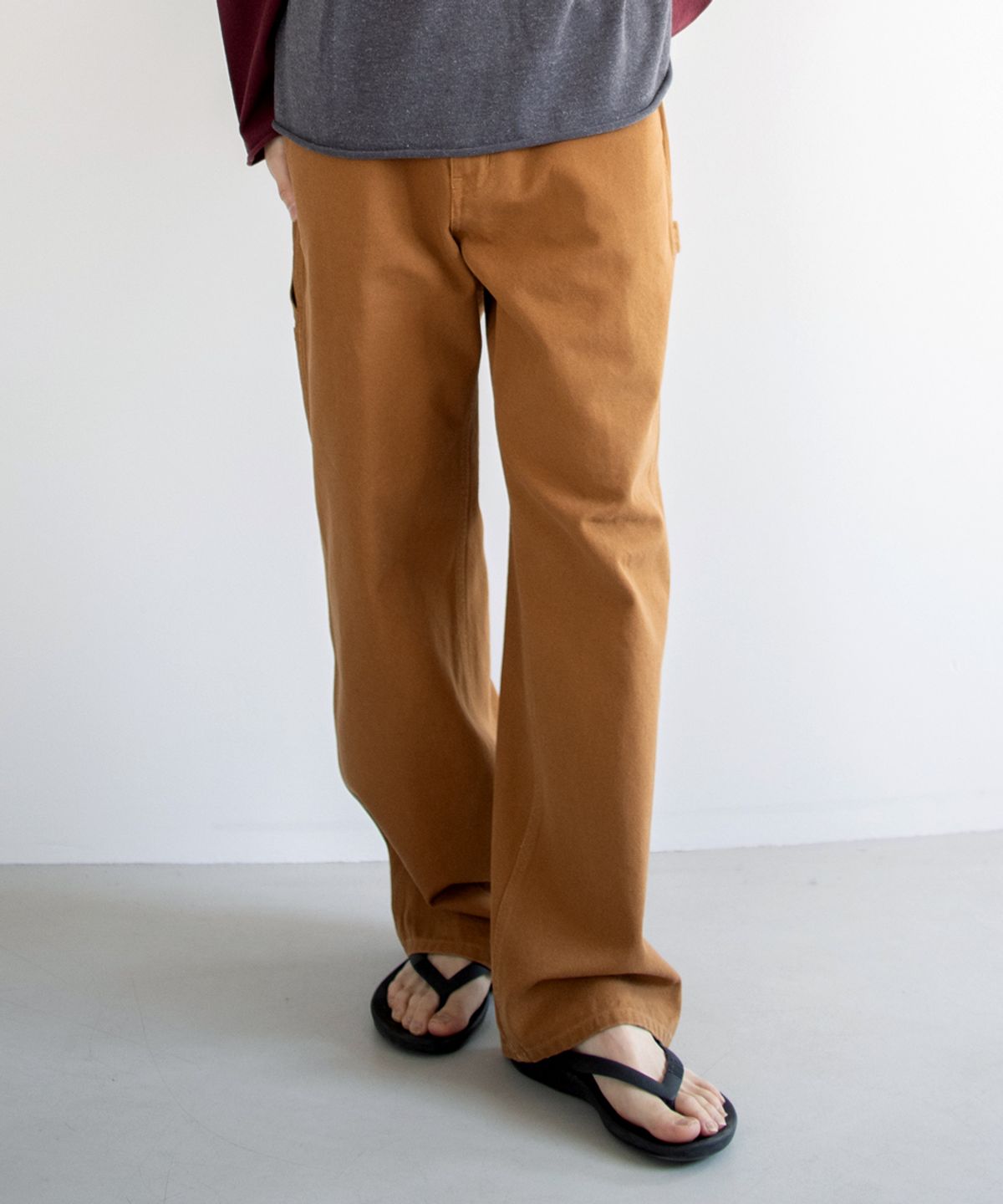 파세르(PASSER) 워시드 덕 코튼 페인터 팬츠 [탄]