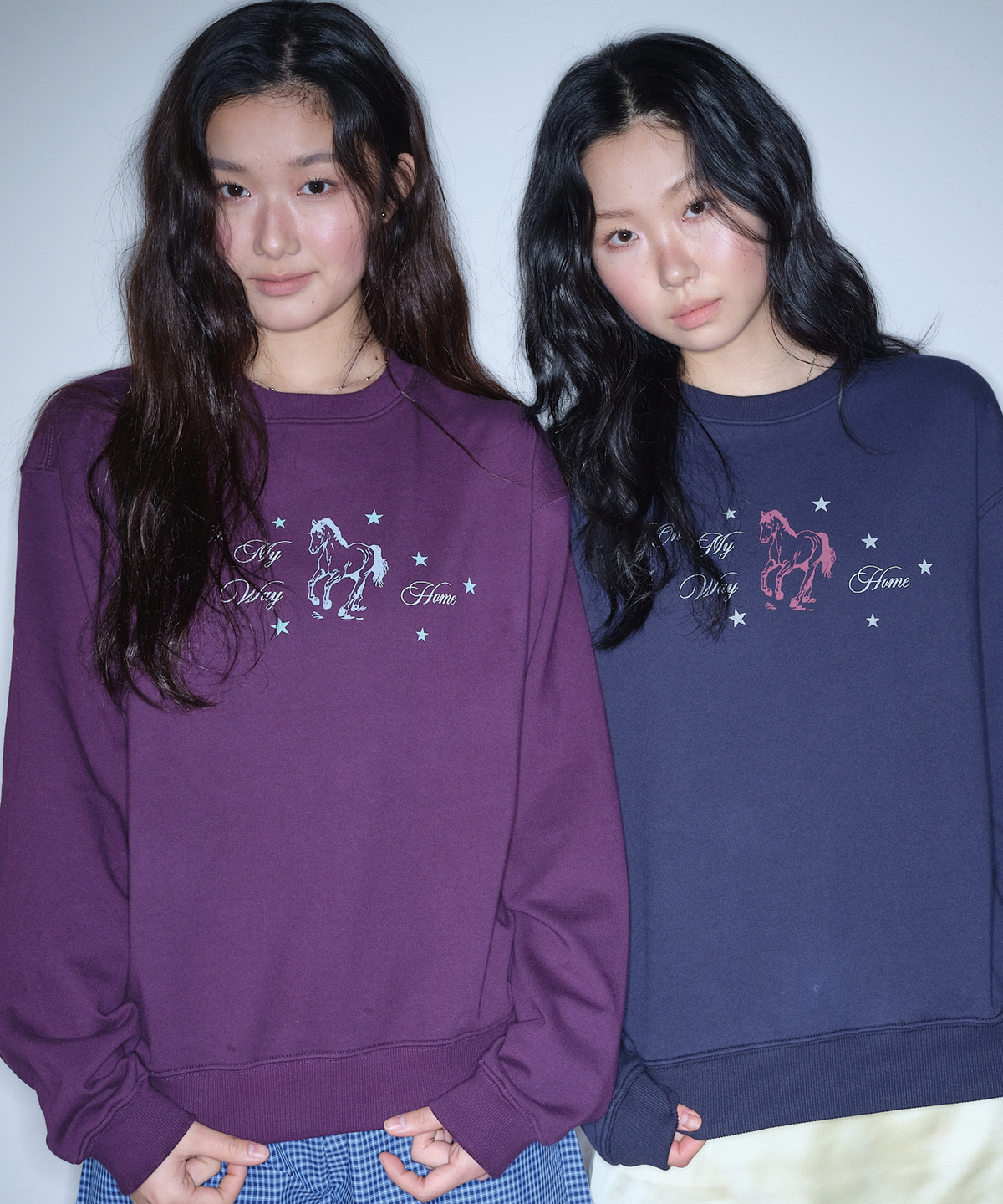 홈바디띵즈(HOMEBODY THINGS) HBT Pony Sweatshirt (PURPLE)