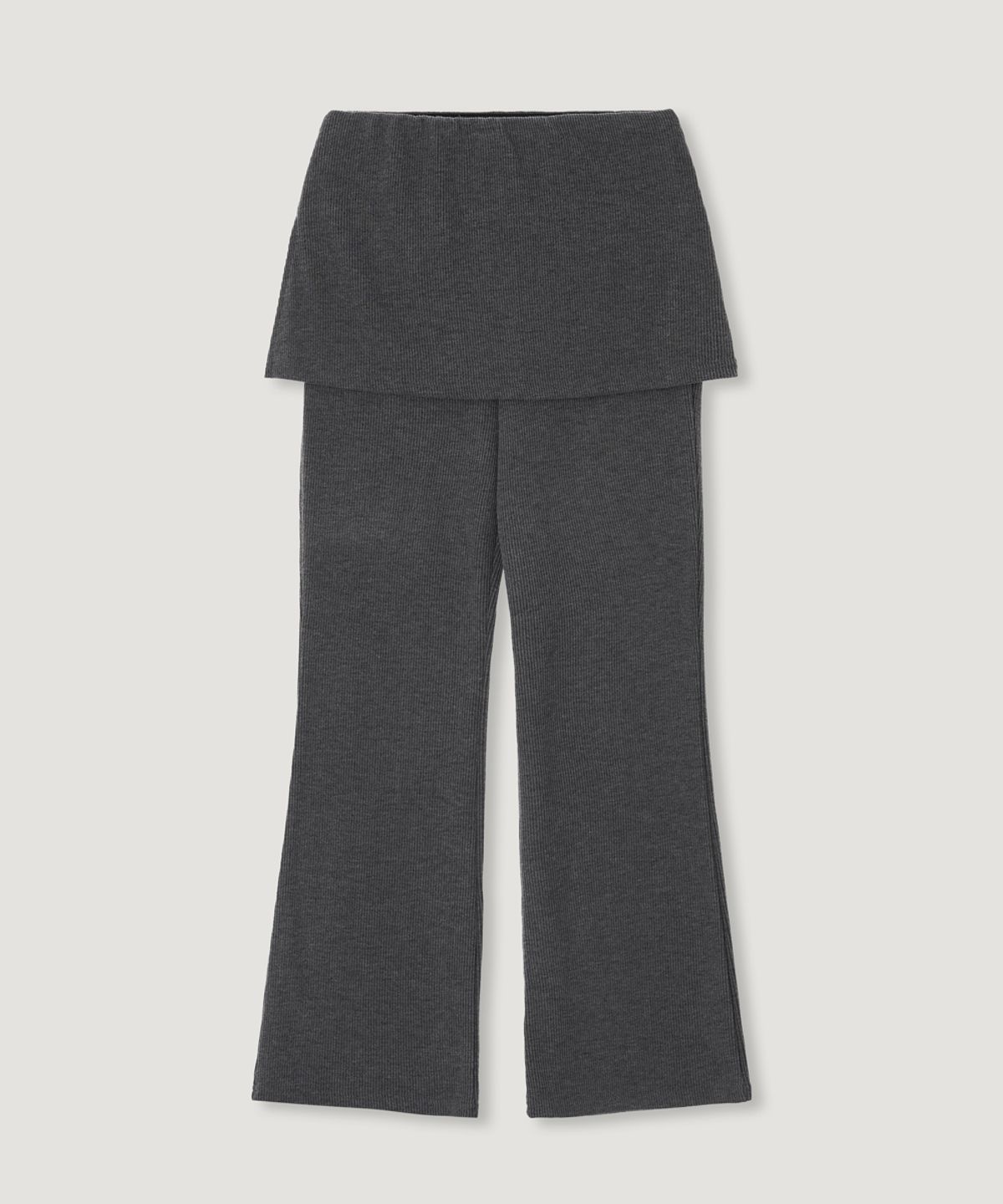 페르브(FERV) Layered Skirt-Pants - Charcoal