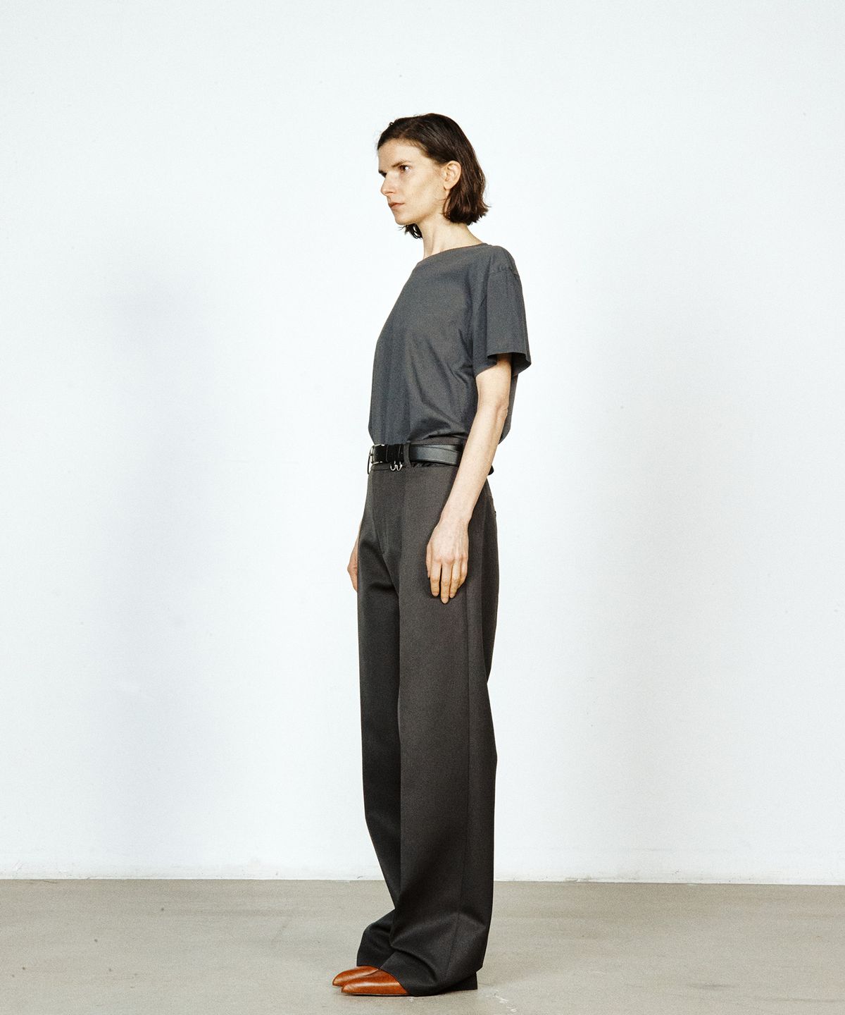 유지(YUJI) WOMENS YUJI SIGNATURE TROUSERS GREY