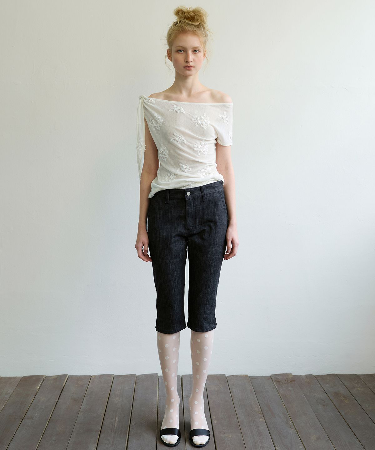 아옵트(AOPT) LACE WAIST BAND - OFF WHITE