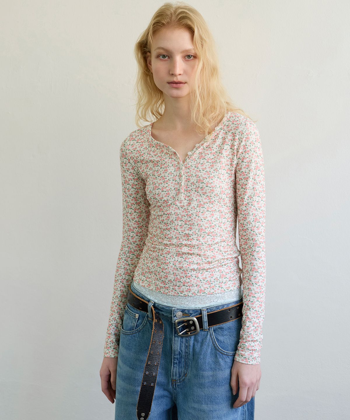 아옵트(AOPT) LACE WAIST BAND - SKY