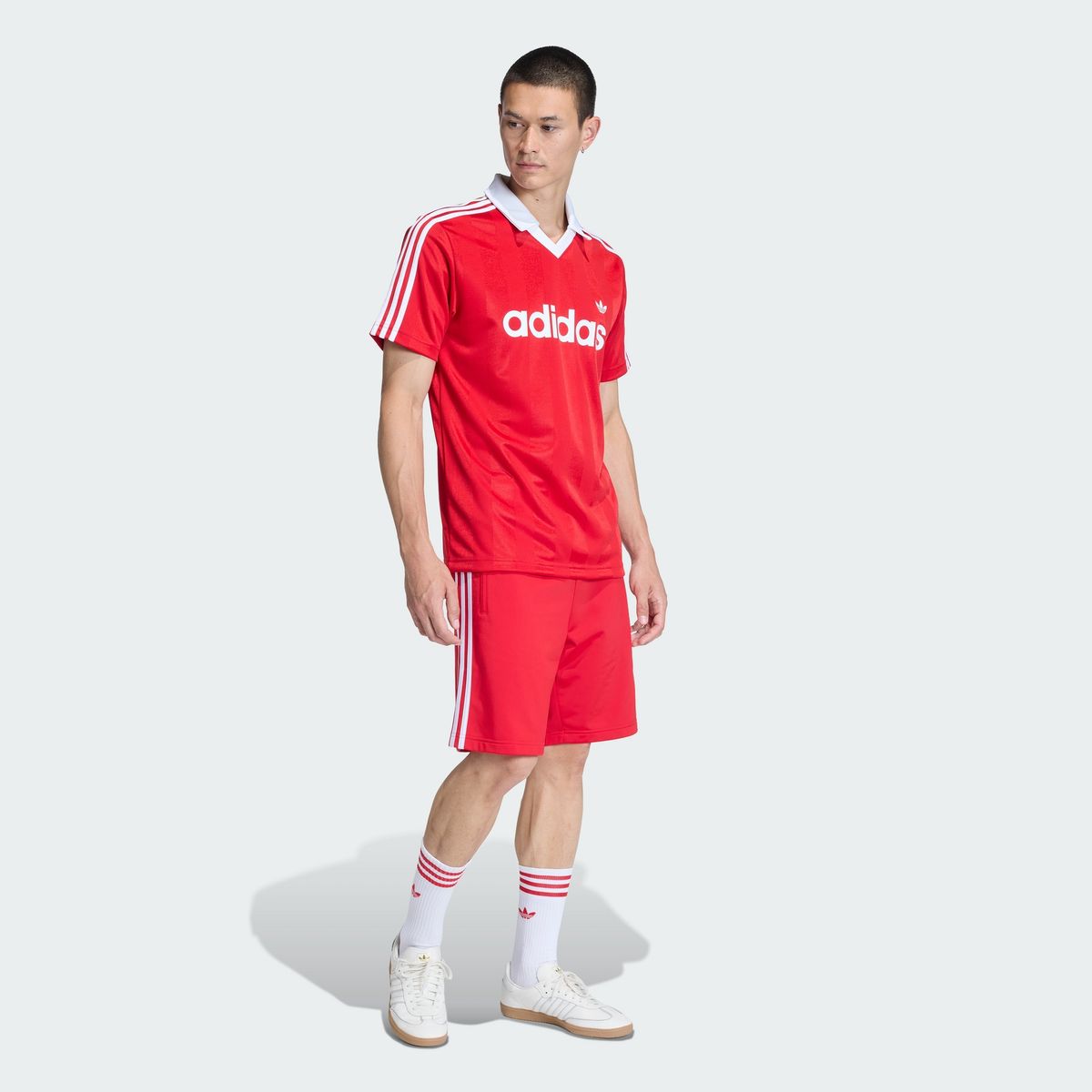 아디다스(ADIDAS) 파이어버드 숏 팬츠 - 레드 / KE1377