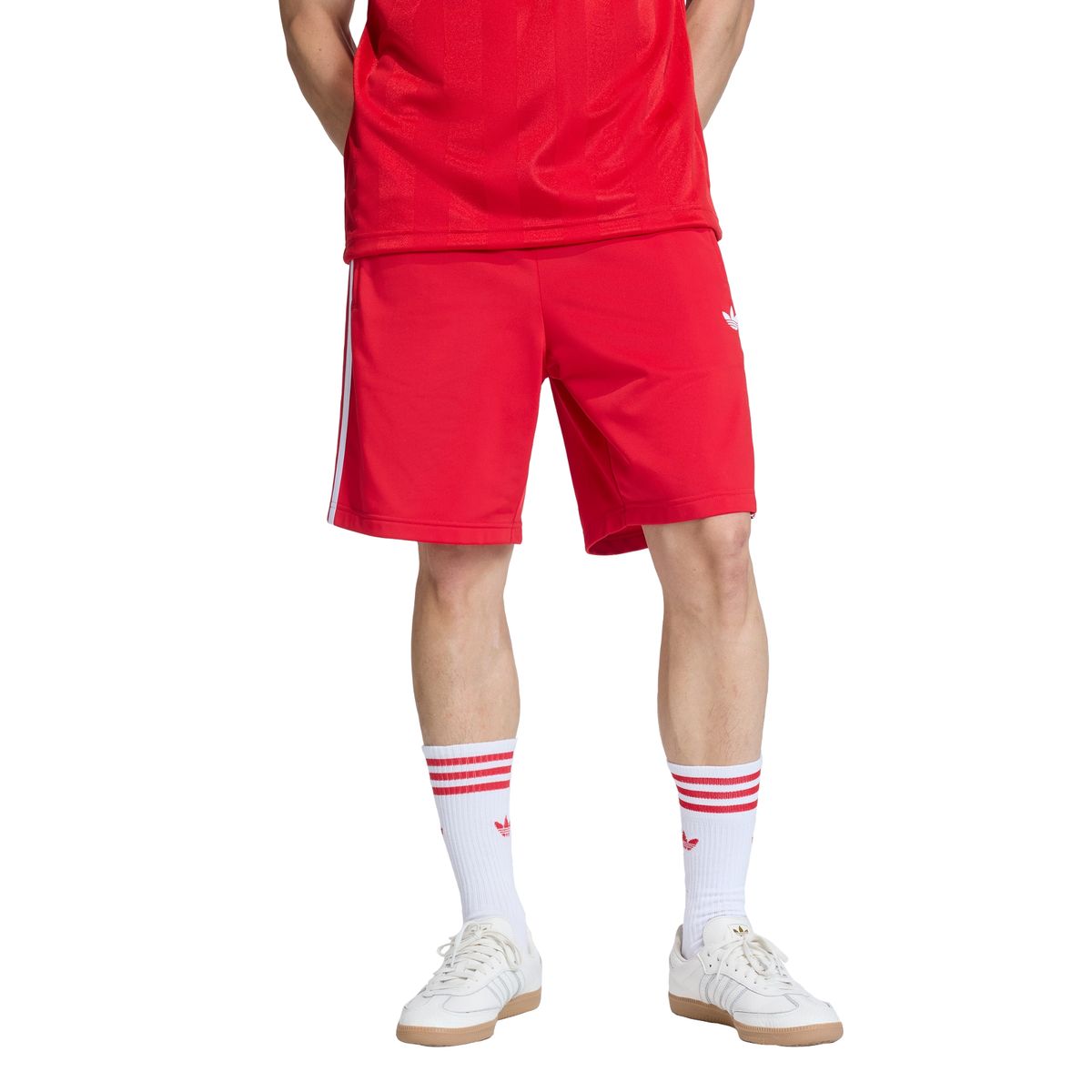 아디다스(ADIDAS) 파이어버드 숏 팬츠 - 레드 / KE1377