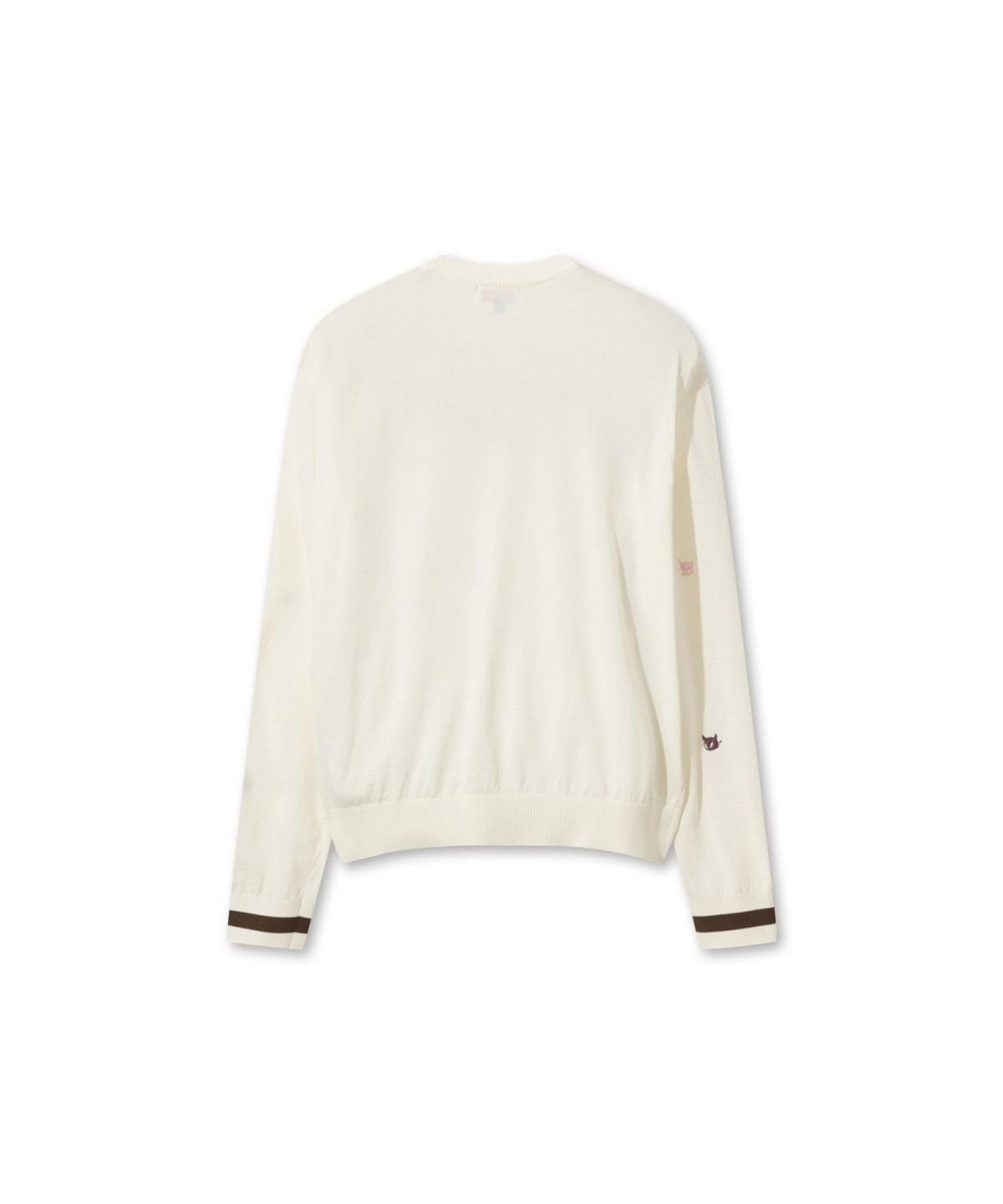 왁(WAAC) Multicolor Embroidered Sweater WWWAM26500IVX