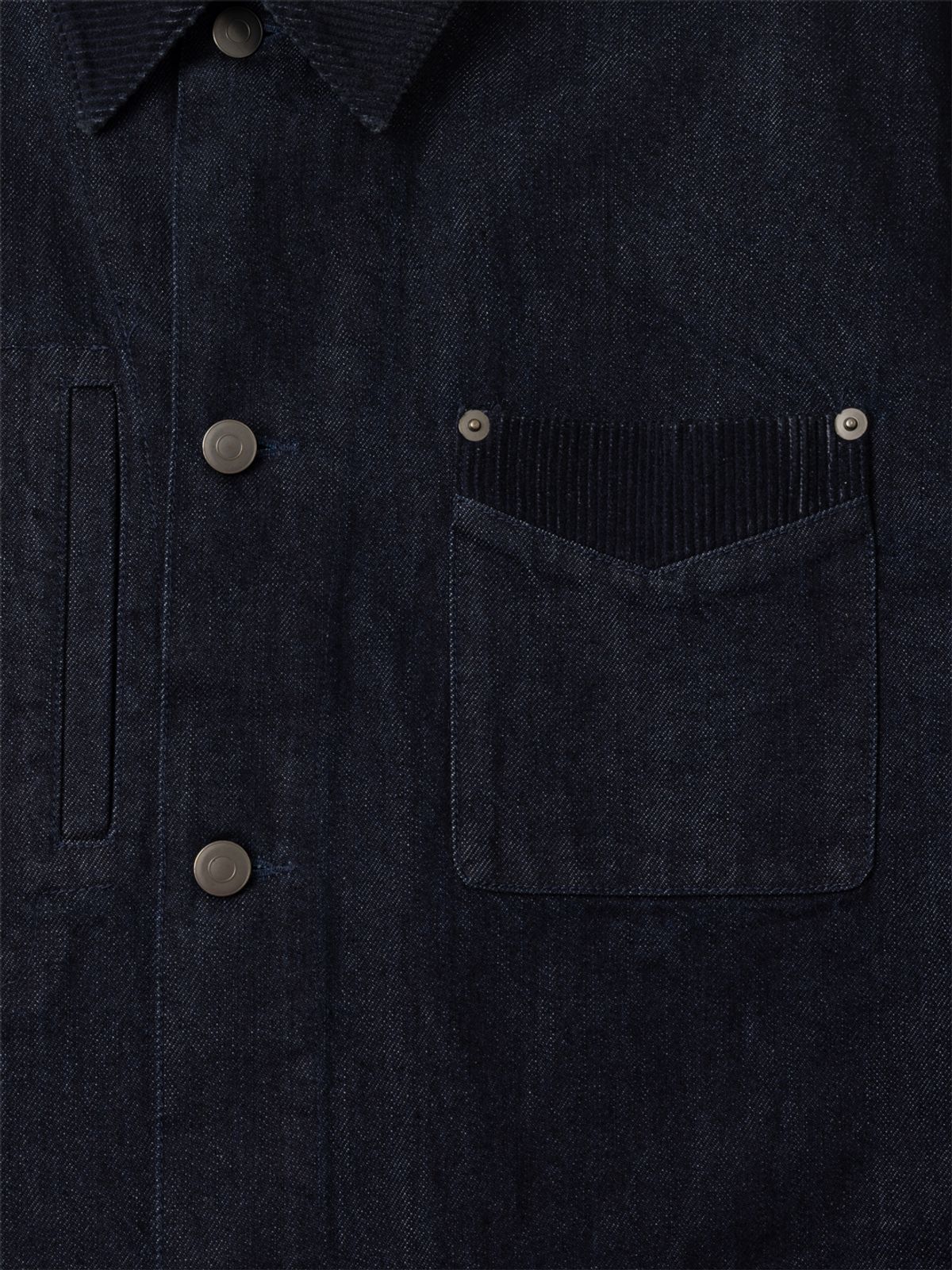 아틀리에 델디오(ATELIER DELDIO) 원워시 데님 커버올 재킷 (INDIGO)