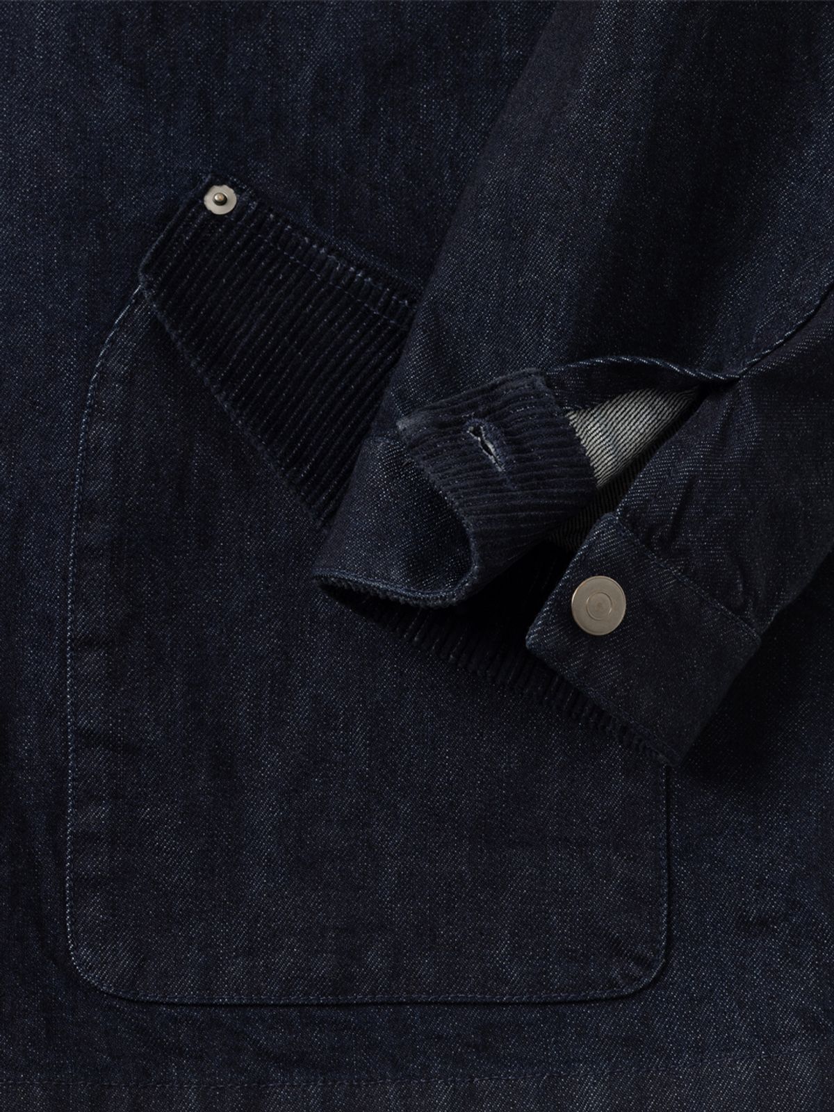 아틀리에 델디오(ATELIER DELDIO) 원워시 데님 커버올 재킷 (INDIGO)