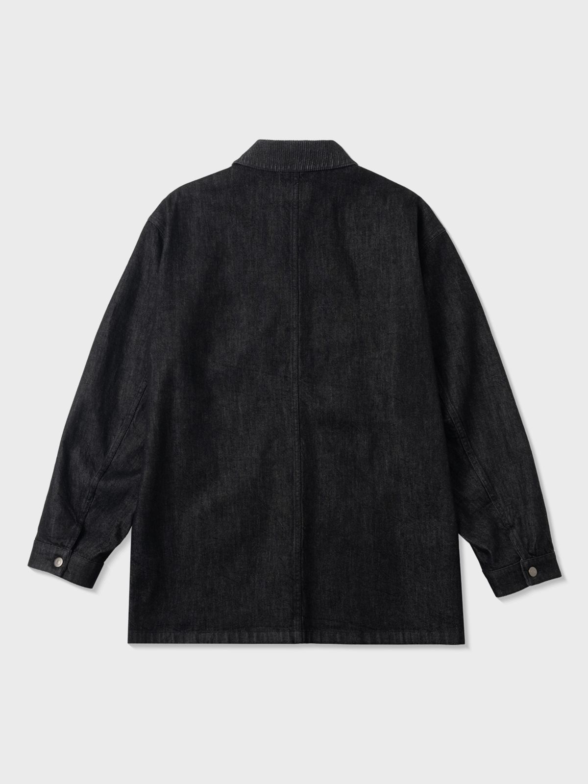 아틀리에 델디오(ATELIER DELDIO) 원워시 데님 커버올 재킷 (BLACK)