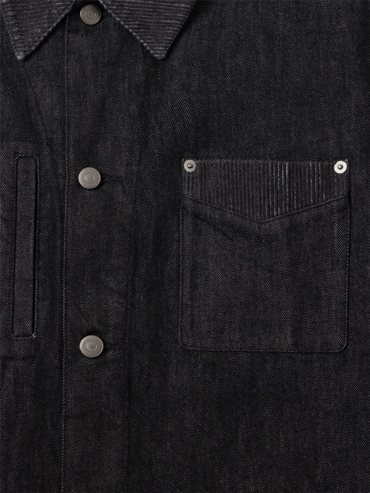 아틀리에 델디오(ATELIER DELDIO) 원워시 데님 커버올 재킷 (BLACK)
