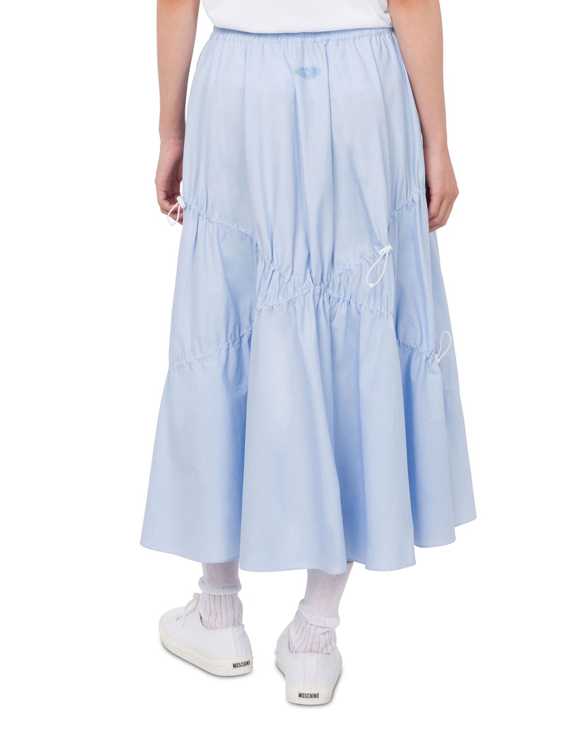 모스키노(MOSCHINO) 드로스트링 코튼 포플린 스커트