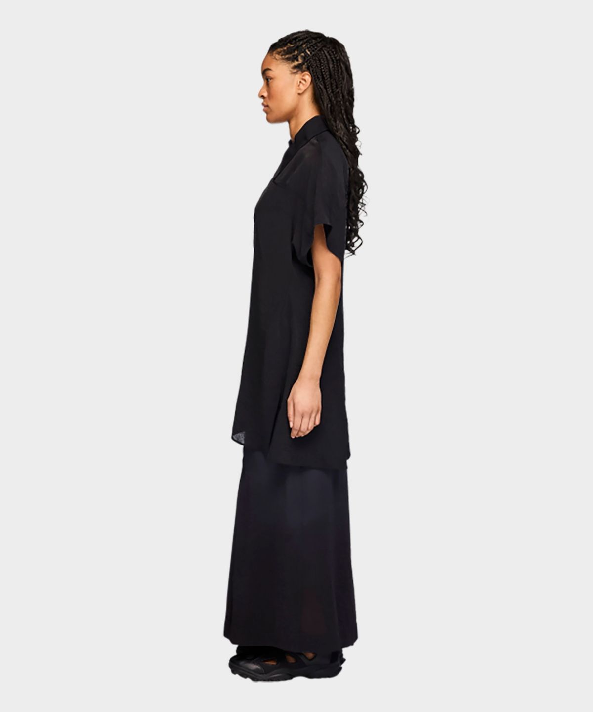 와이쓰리(Y-3) (W) 숏 슬리브 오버셔츠 블랙 W SS OVERSHIRT BLACK