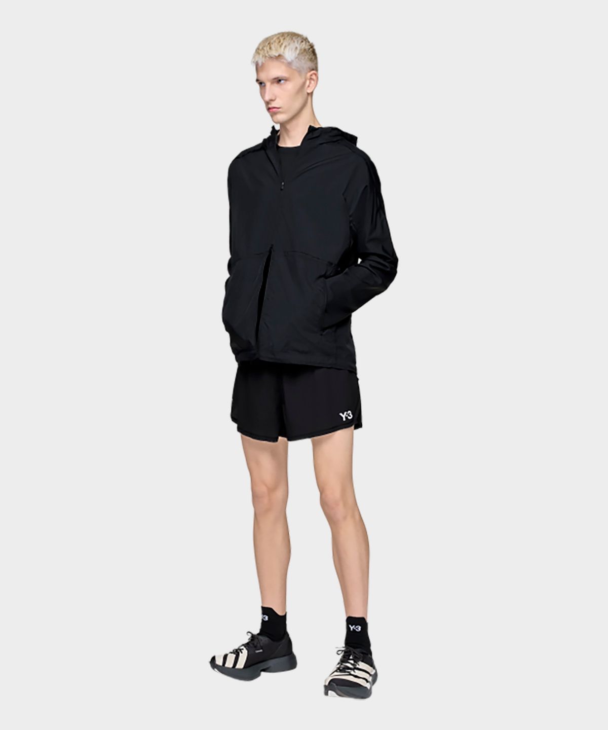 와이쓰리(Y-3) (M) 러닝 로우 컷 재킷 블랙 M RUN JACKET RC BLACK