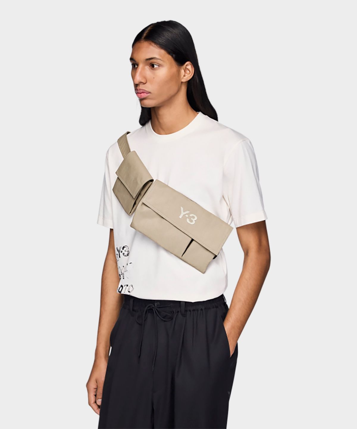 와이쓰리(Y-3) (U) 멀티 포켓 슬링백 라이트 브라운 Y-3 WORK BELT LIGHT BROWN