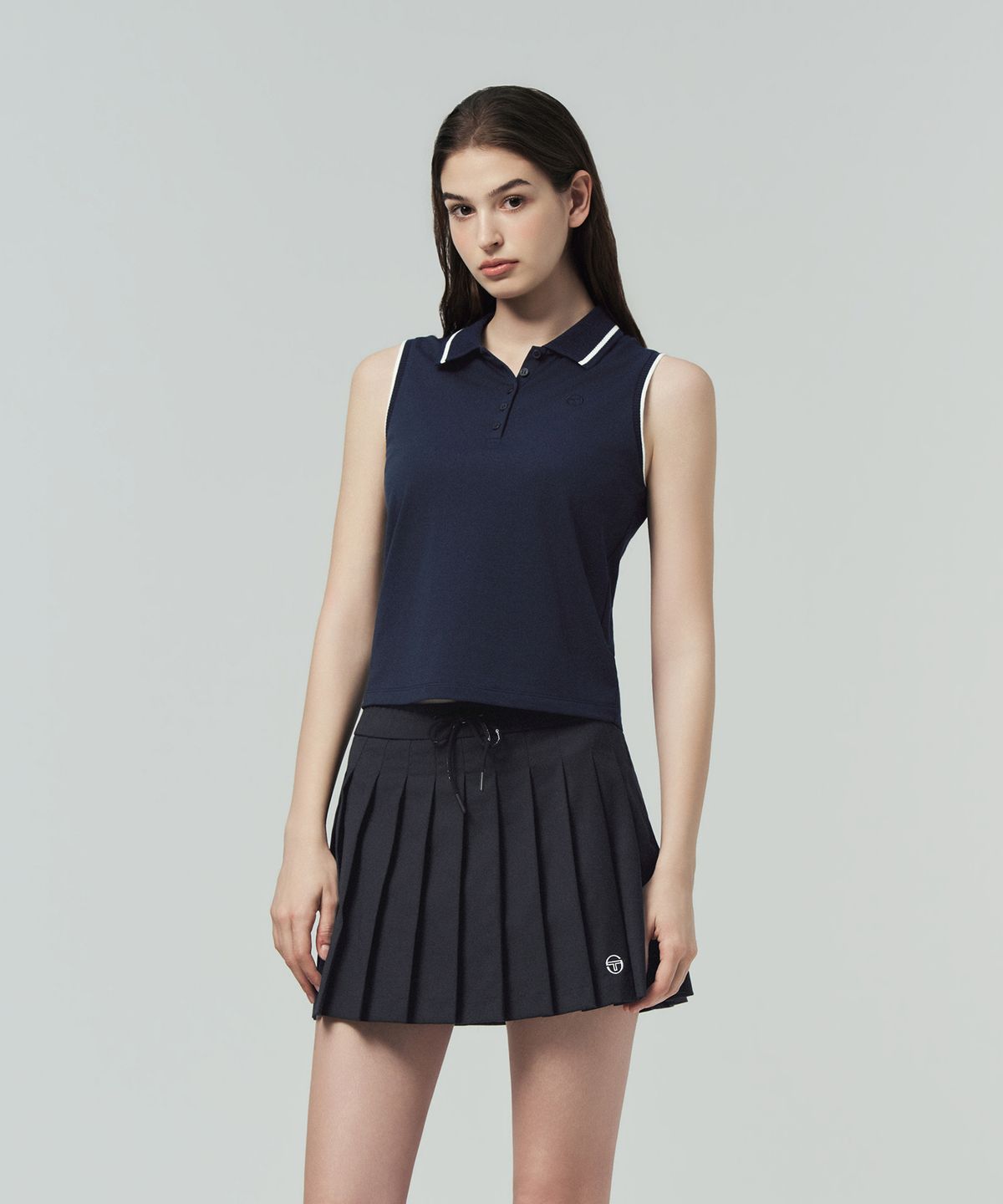 세르지오 타키니(SERGIO TACCHINI) W 클래식 슬리브리스 폴로 (Navy)