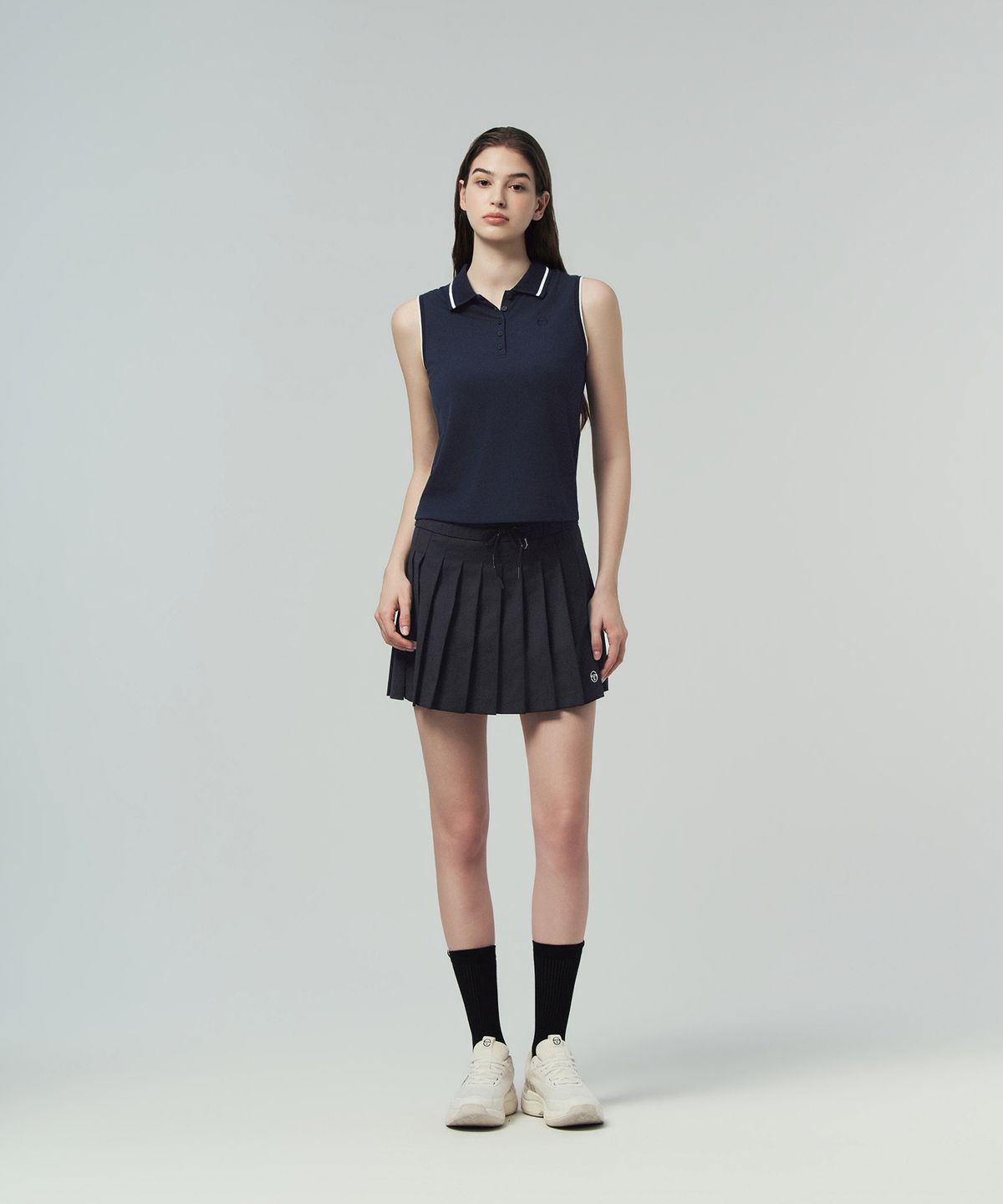 세르지오 타키니(SERGIO TACCHINI) W 클래식 슬리브리스 폴로 (Navy)