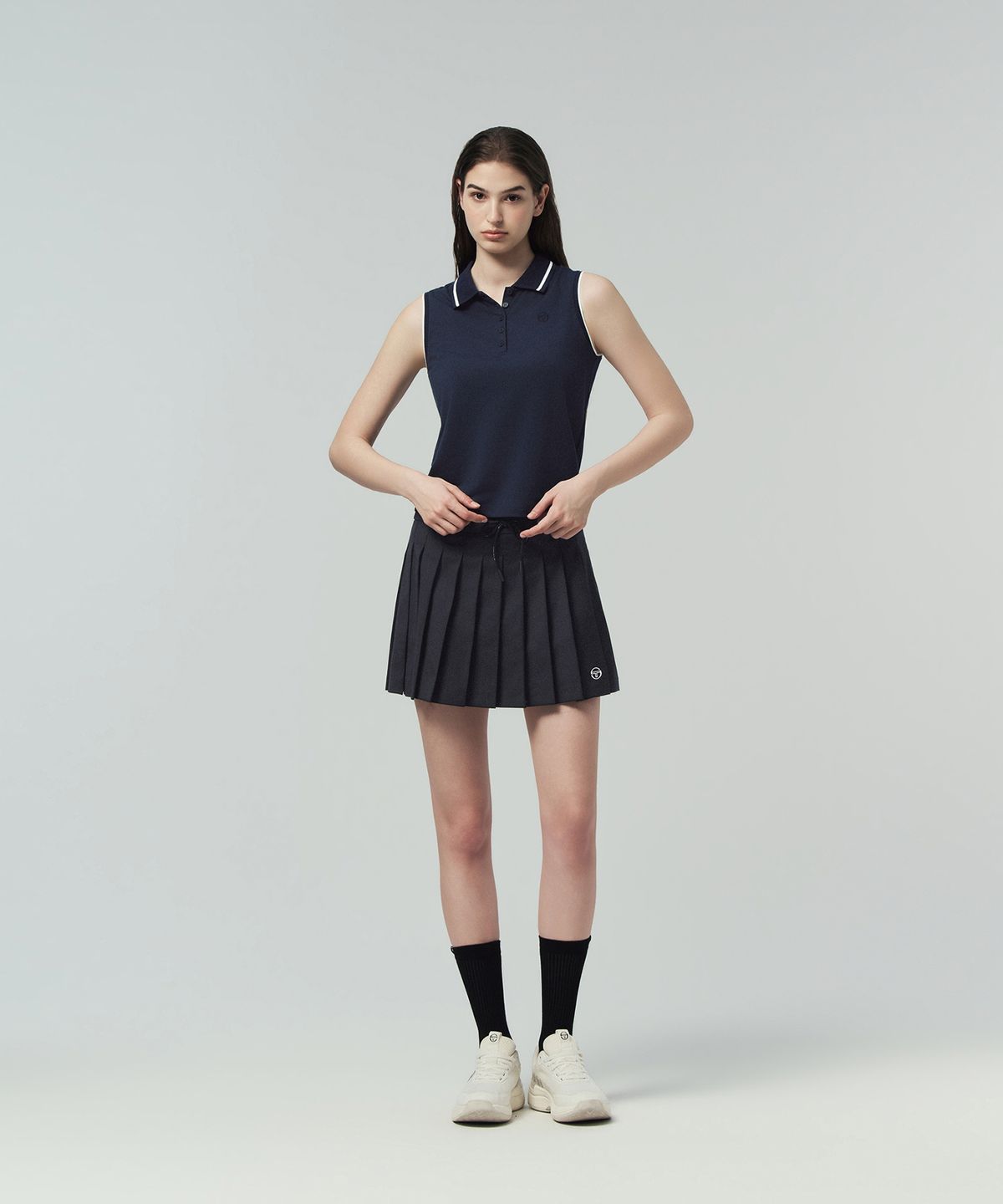 세르지오 타키니(SERGIO TACCHINI) W 클래식 슬리브리스 폴로 (Navy)