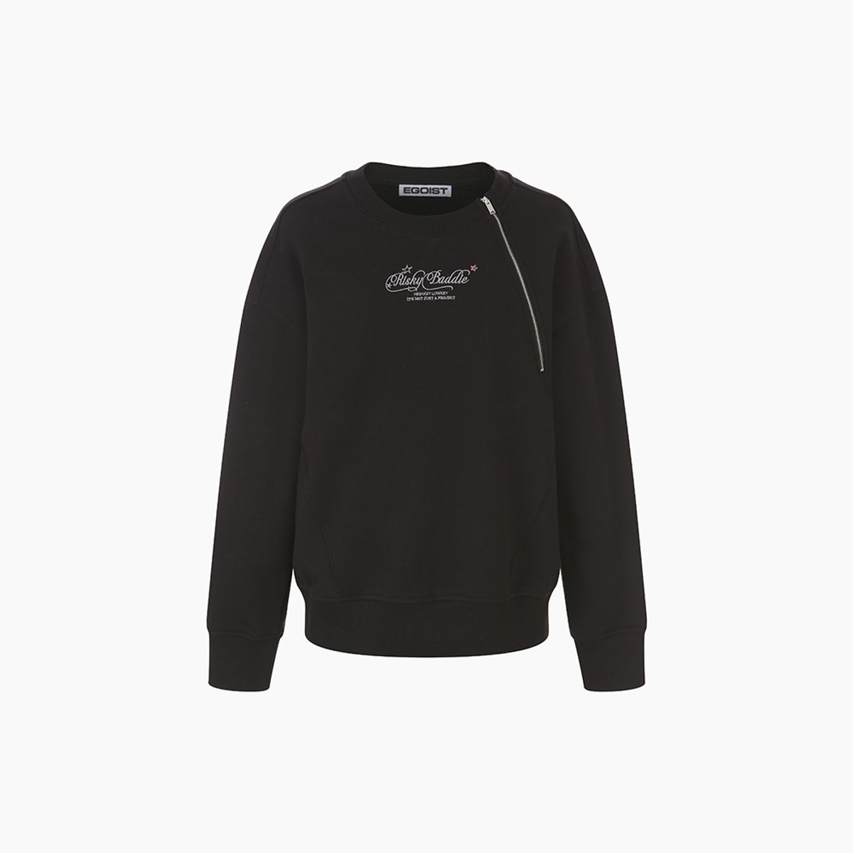 에고이스트(EGOIST) [CAPSULE LINE] 지퍼 디테일 오버핏 티셔츠 ES2CL361