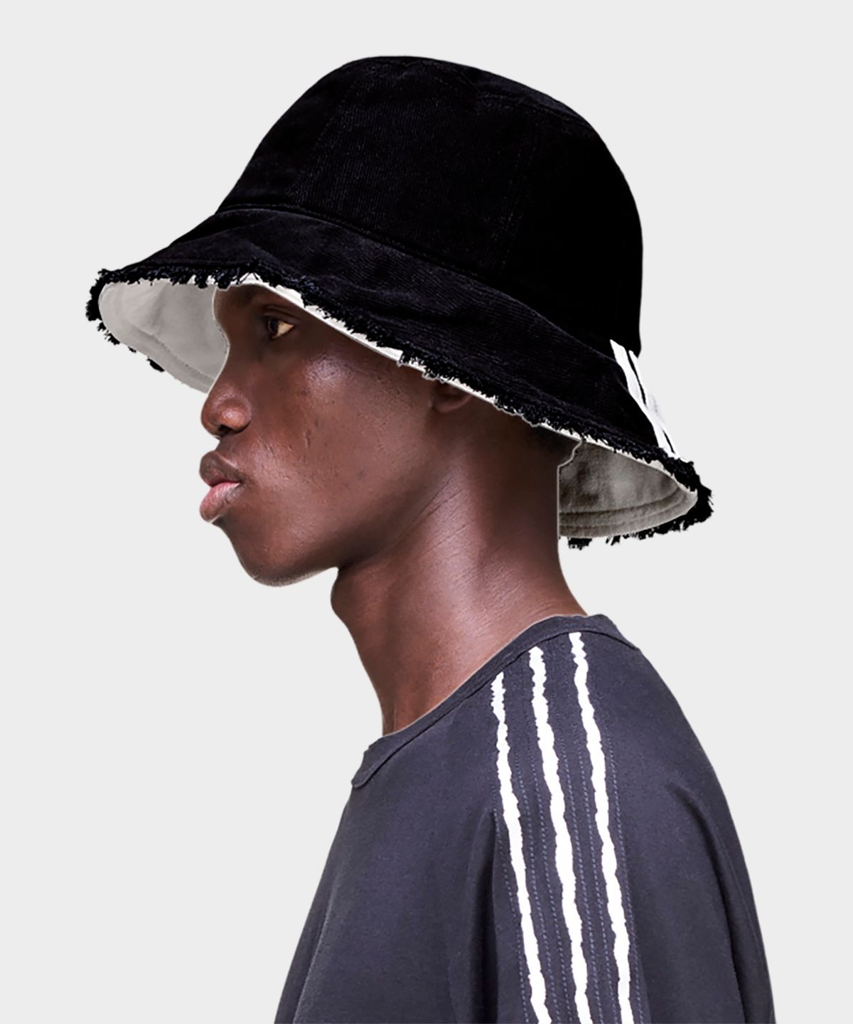 와이쓰리(Y-3) (U) 스트라이프 버킷 햇 블랙 Y-3 STRIPES HAT BLACK