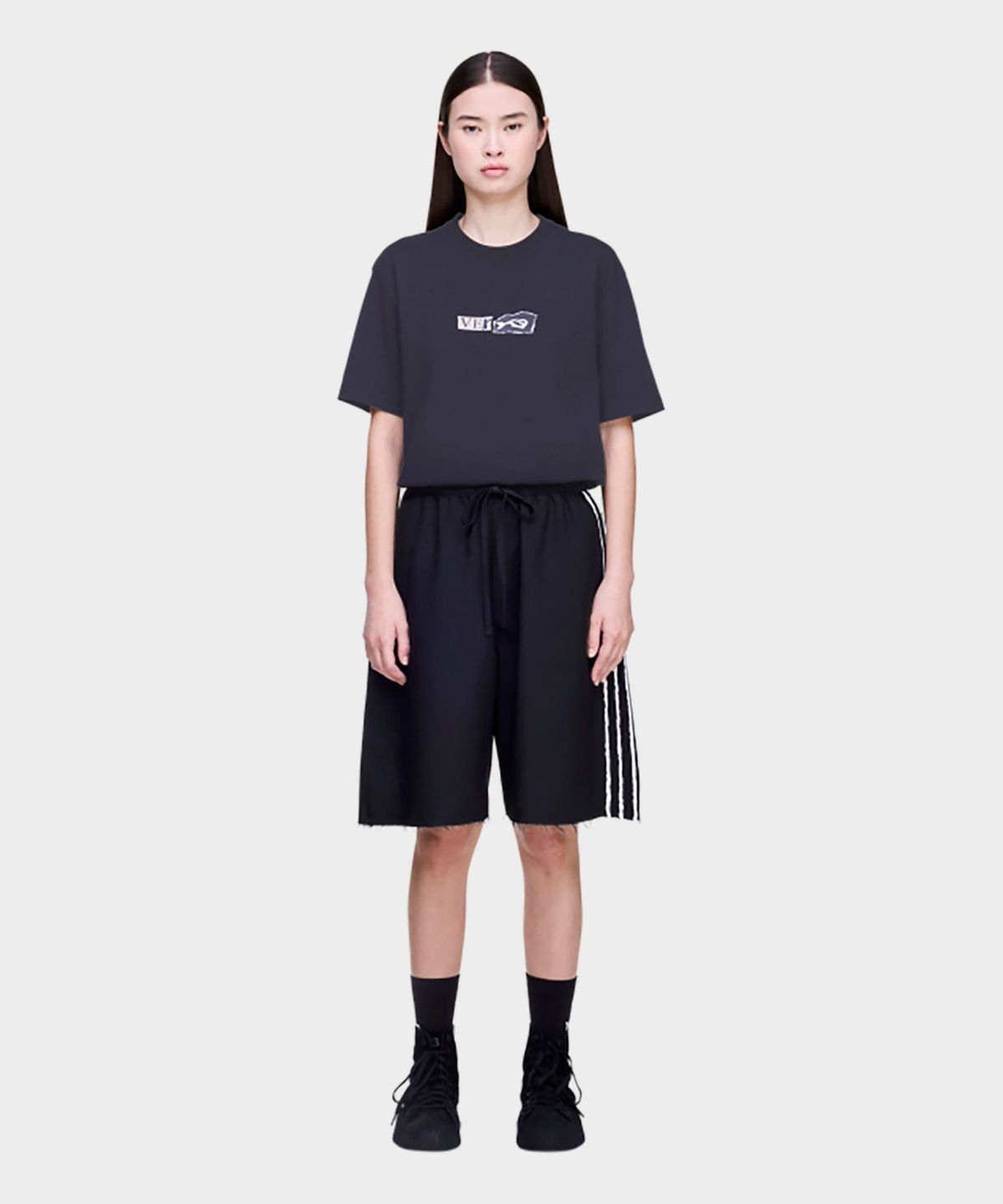 와이쓰리(Y-3) (U) VERY-3 숏 슬리브 티셔츠 블랙 VERY-3 SS TEE BLACK