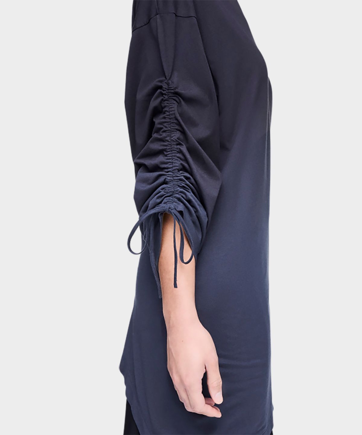 와이쓰리(Y-3) (W) 딥 다이 친치트 드레이프 티셔츠 블랙 DD CNCH DRAPE T BLACK/NIGHT GREY